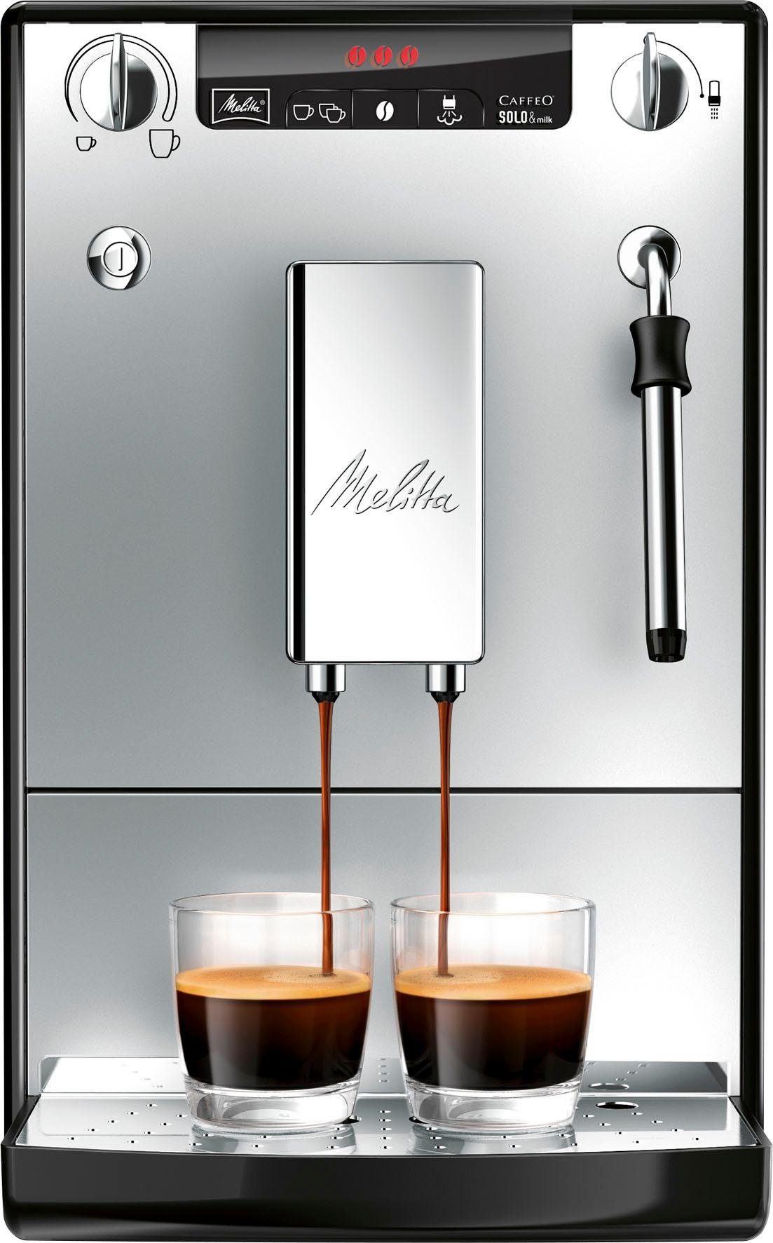 Melitta Milchschaum silber/schwarz, Solo® E953-202, Espresso Kaffeevollautomat crème & Touch, Milk Café & Düse One für per