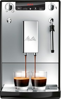 Melitta Kaffeevollautomat Solo® & Milk E953-202, silber/schwarz, Café crème & Espresso per One Touch, Düse für Milchschaum