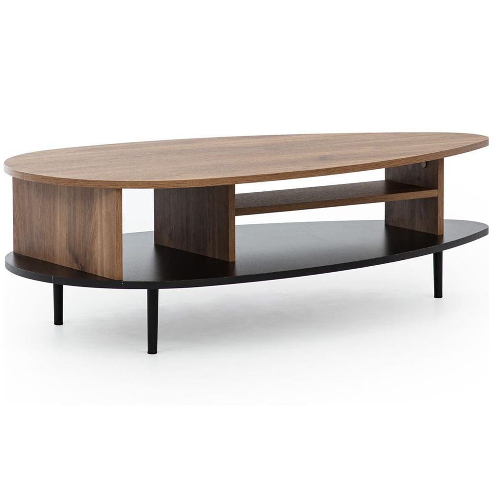 Lomadox Couchtisch VAREDO-132, Eiche Stauraum Wohnzimmer Möbel modernen Des günstig online kaufen