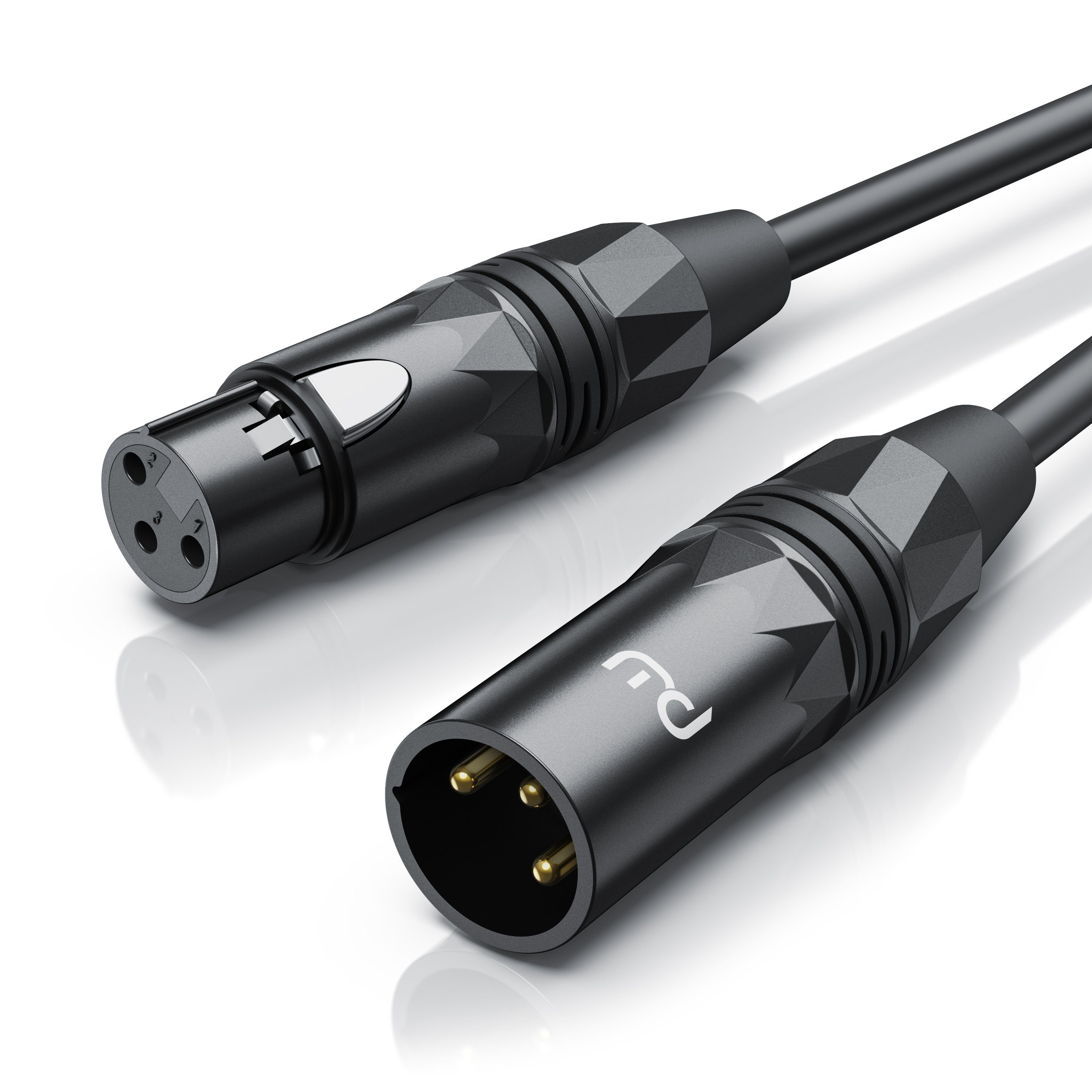 Primewire XLR Audiokabel - NF-Audiokabel - 10m Audio-Kabel, XLR, XLR Stecker, XLR Buchse (1000 cm), für Mikrofon, Mischpult, Verstärker und Bühne, rauscharme Übertragung