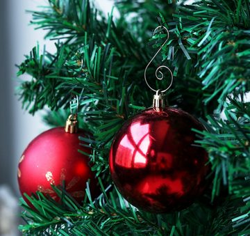 Homewit Christbaumschmuck 120 Stück Weihnachtsbaum Dekorieren Metall Draht Kleiderbügel