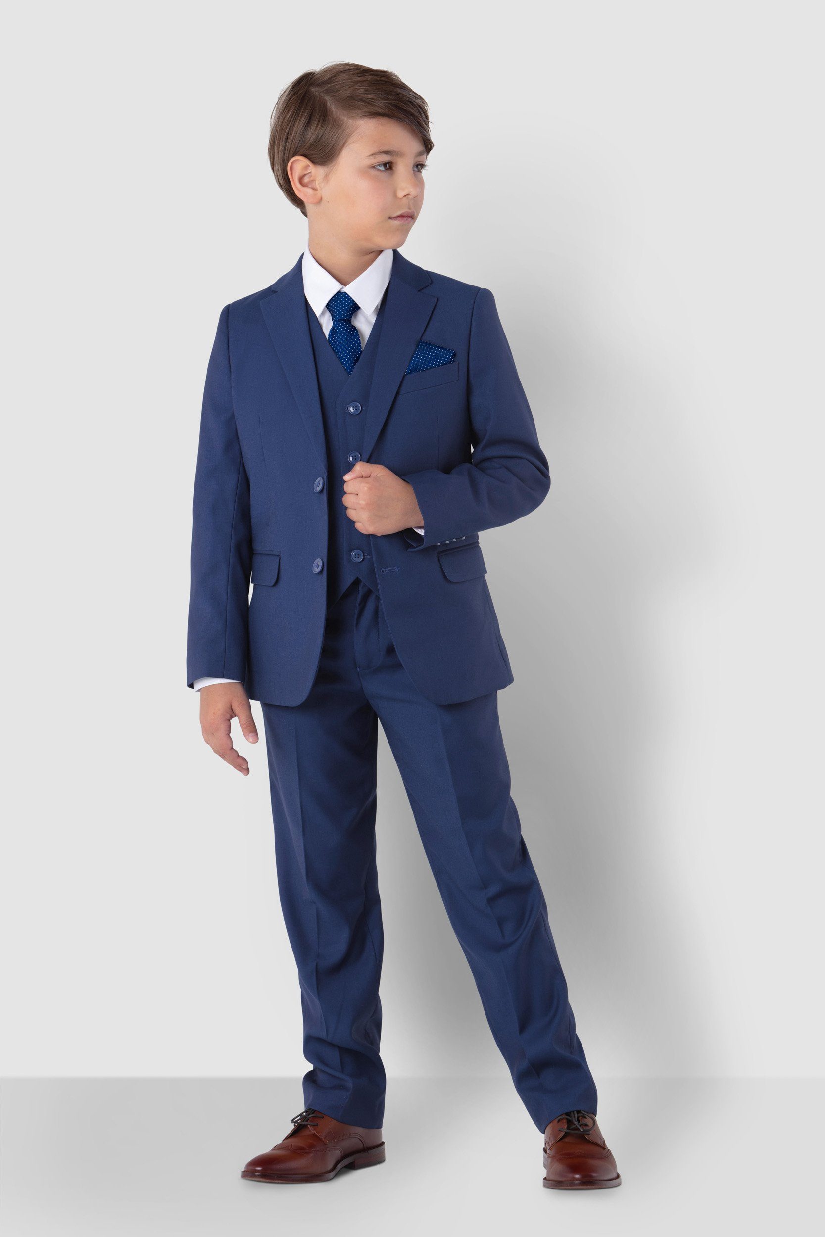 SANDER STELLAN Kinderanzug Jungenanzug Kommunionanzug blau festlich, elegant