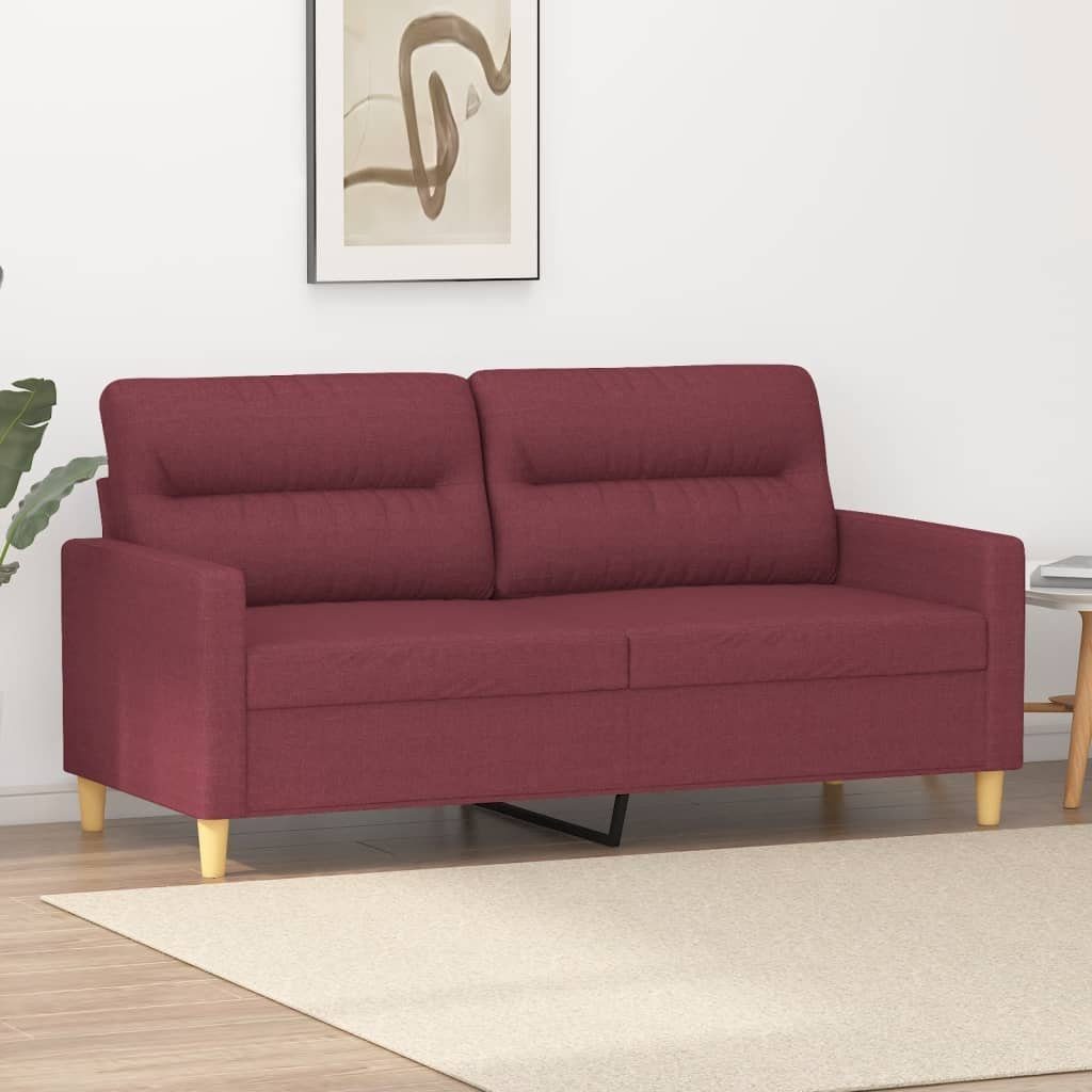 Stoff Weinrot 140 2-Sitzer-Sofa Sofa cm vidaXL