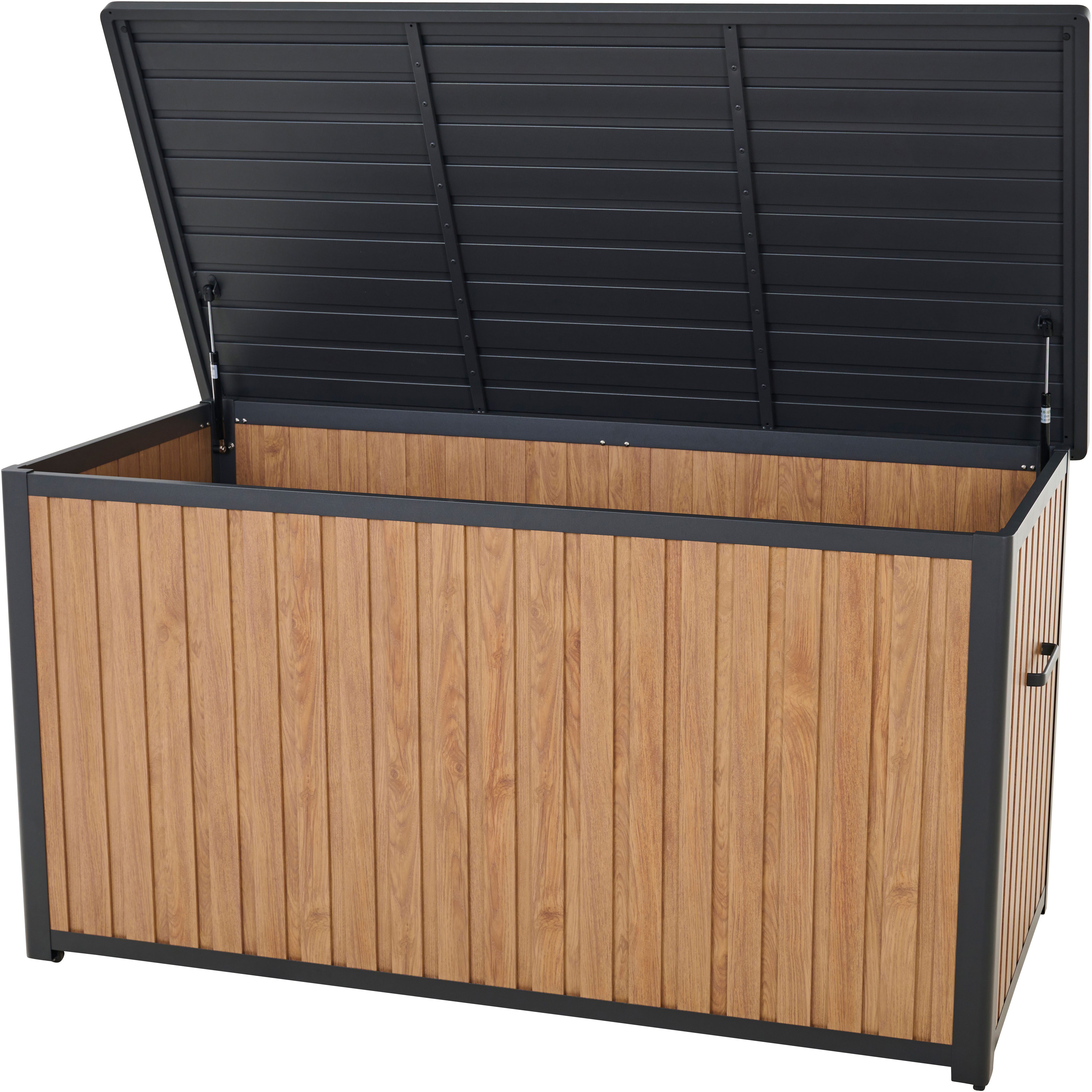 Siena Garden Kissenbox, Gestell aus Aluminium, 159x79x83cm woodlook