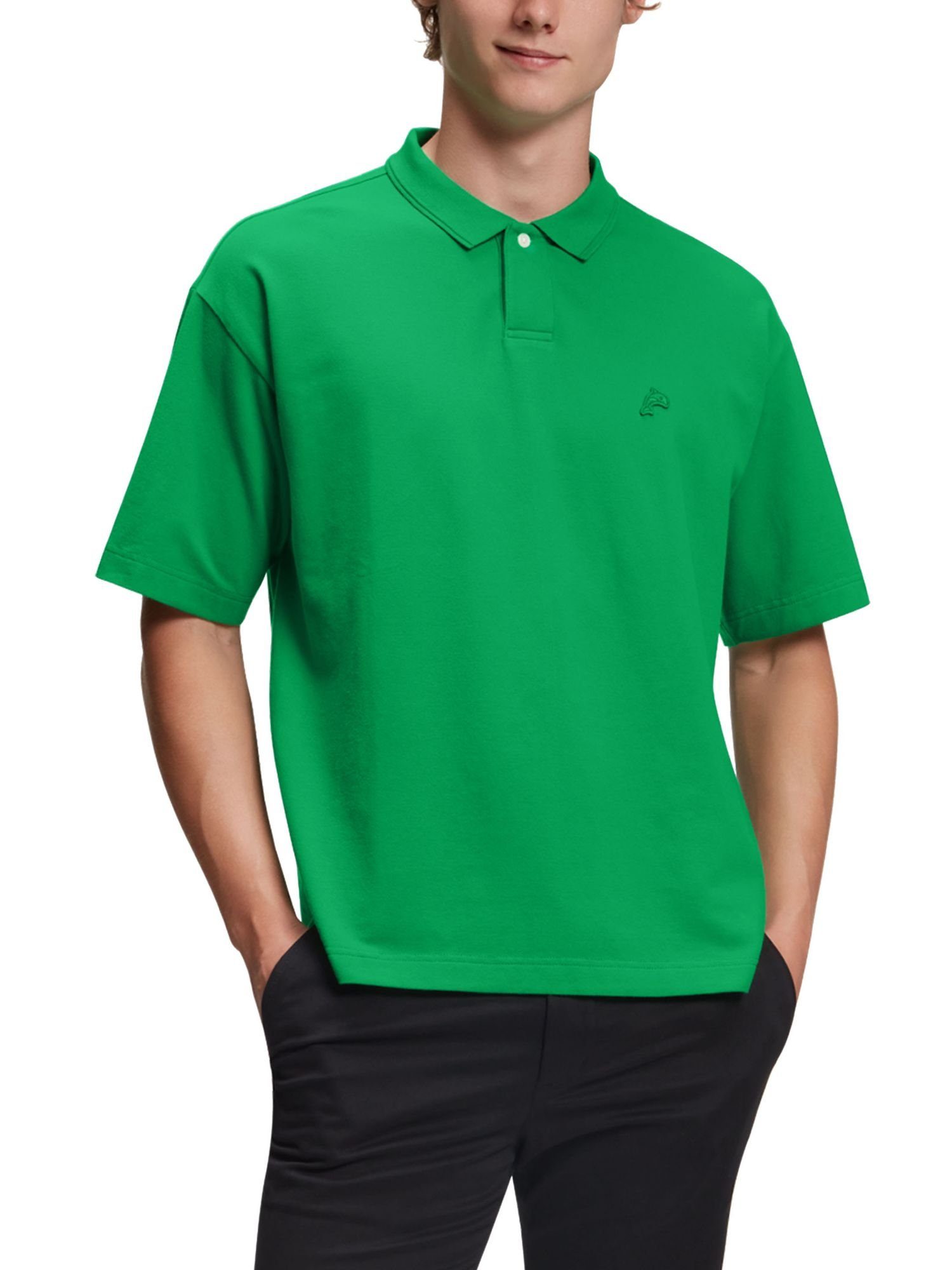 Poloshirt Esprit Fit Dolphin-Badge mit GREEN Relaxed Poloshirt