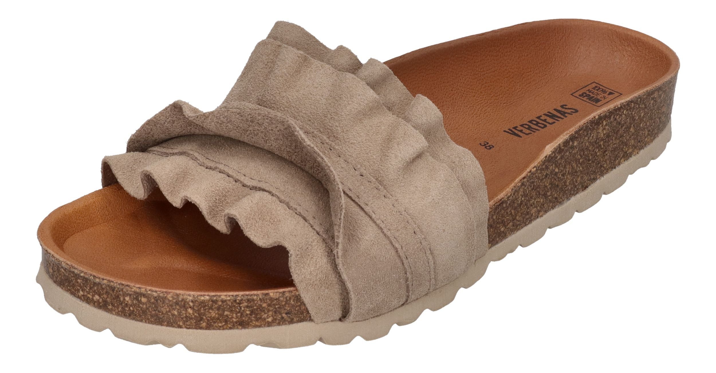 VERBENAS ROCIO serraje volante Pantolette Piedra günstig online kaufen