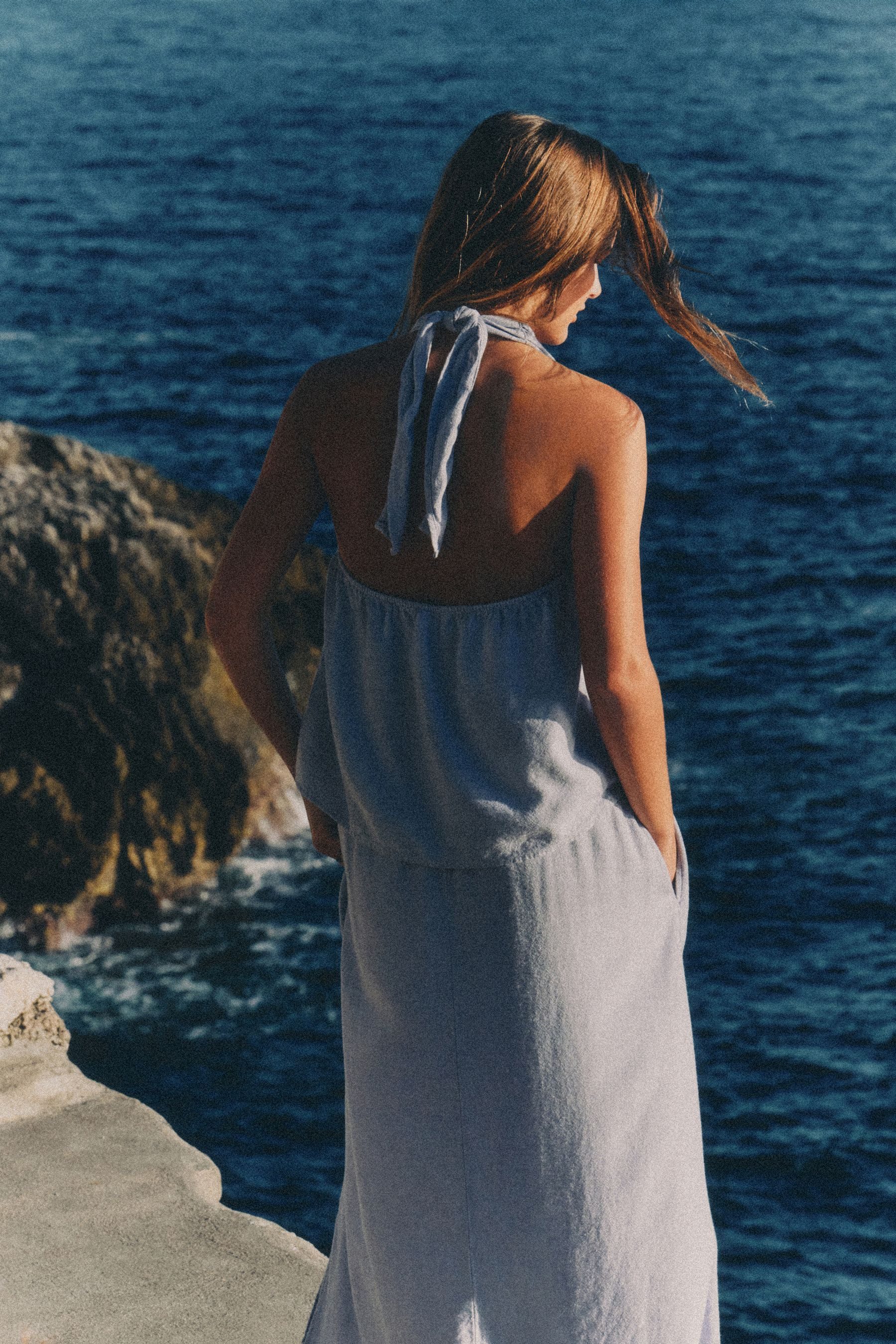 The Set Neckholdertop The Set Neckholder-Top mit Leinenanteil, 2er-Pack (2-tlg)