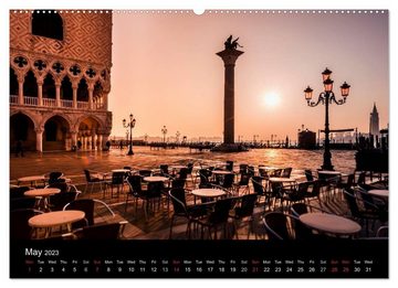 CALVENDO Wandkalender Venice the romantic lagoon city (Premium-Calendar 2023 DIN A2 Landscape)