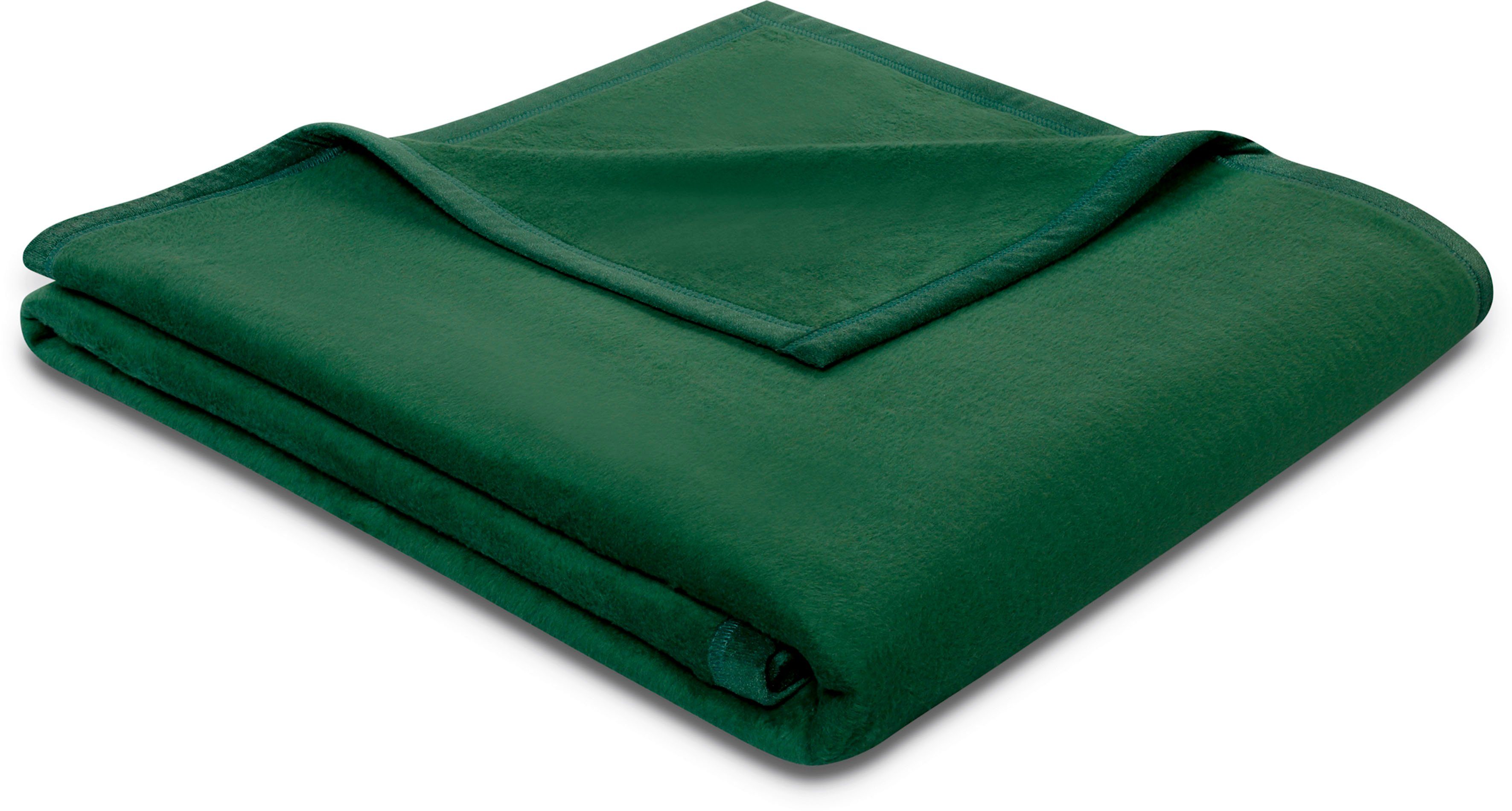 Cotton Sense, Baumwolle Wohndecke 100% Biederlack, aus grün