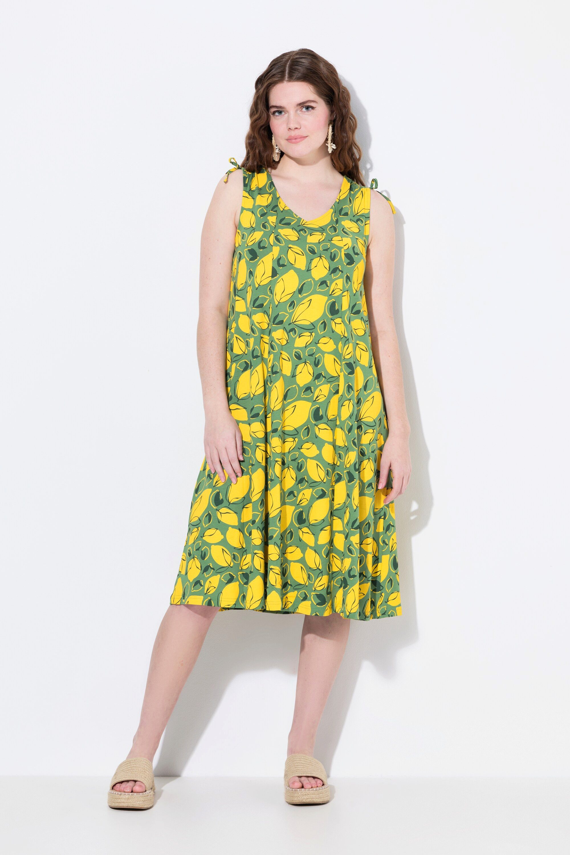 Ulla Popken Jerseykleid Midikleid Jersey Zitronen günstig online kaufen