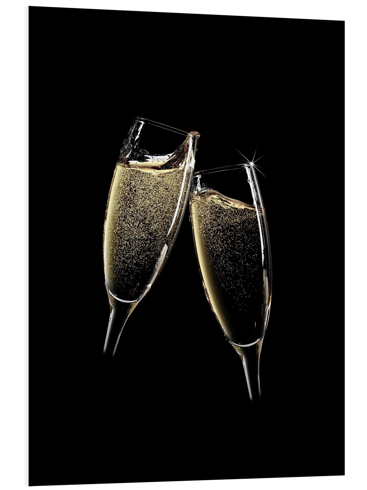 Posterlounge Forex-Bild Editors Choice, Prost! Zwei Champagner Gläser, Bar Fotografie
