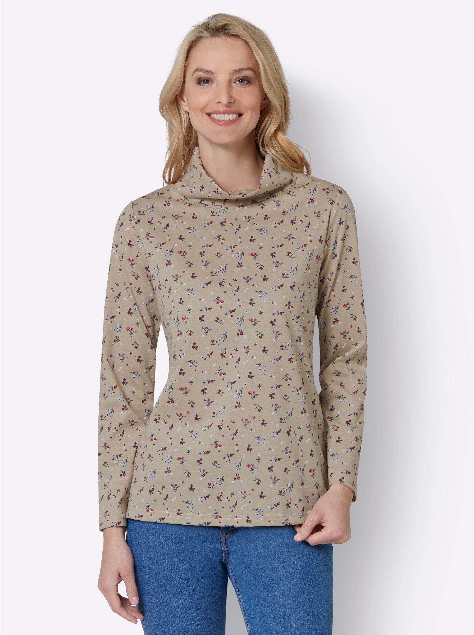 beige-bedruckt WITT T-Shirt WEIDEN