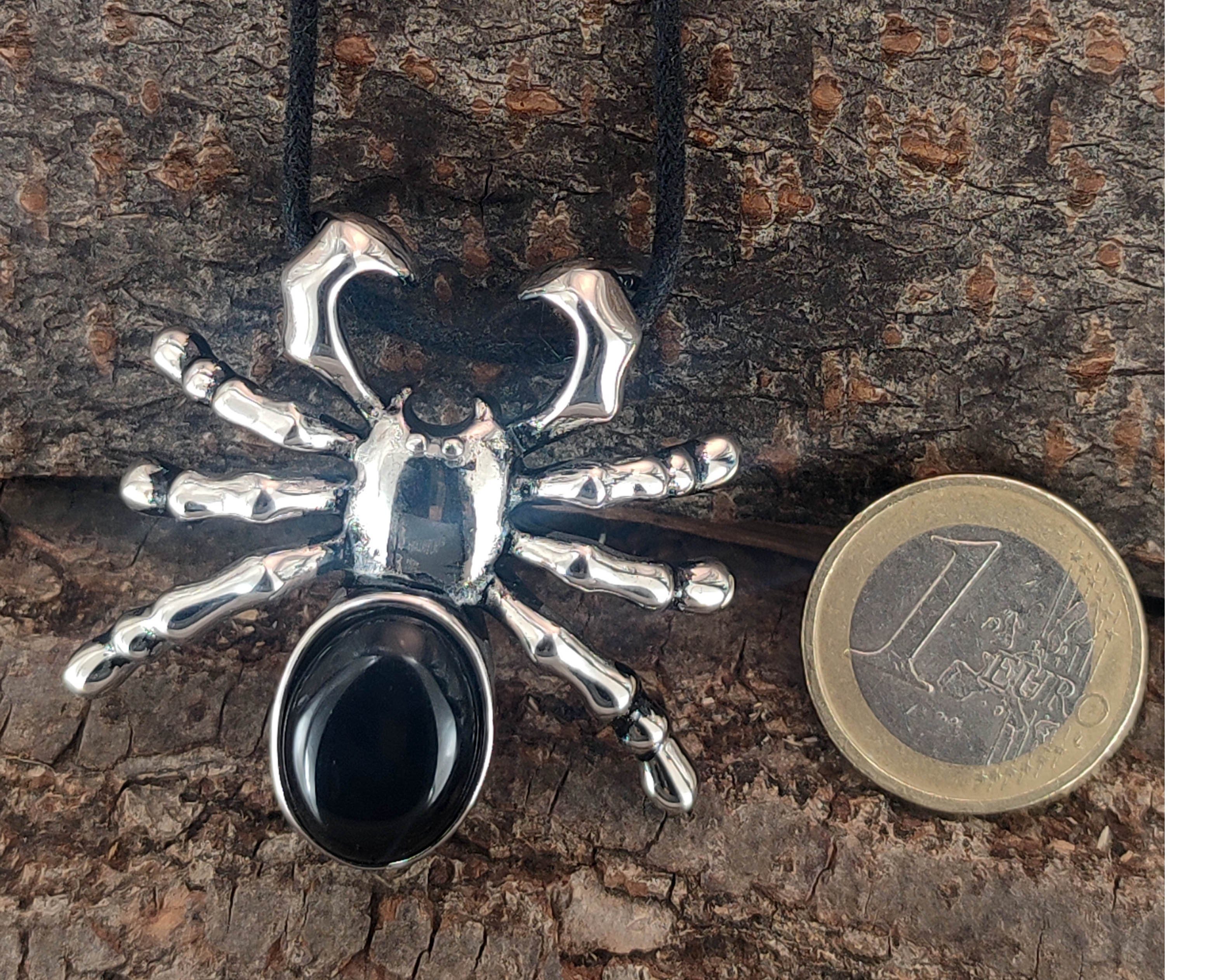 Spinne Spider aus of Kiss Anhänger Spinnen Leather Kettenanhänger massiver Edelstahl großer
