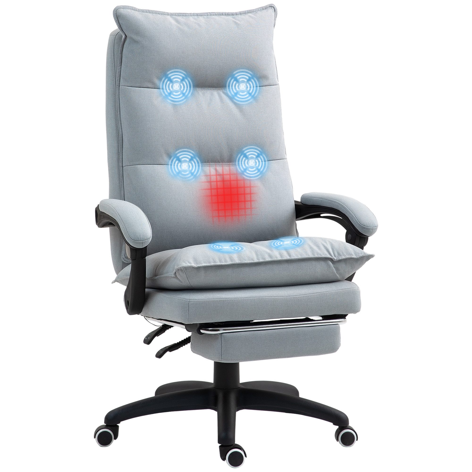 Vinsetto Schreibtischstuhl Ergonomisch Bürostuhl mit Massag-, günstig online kaufen