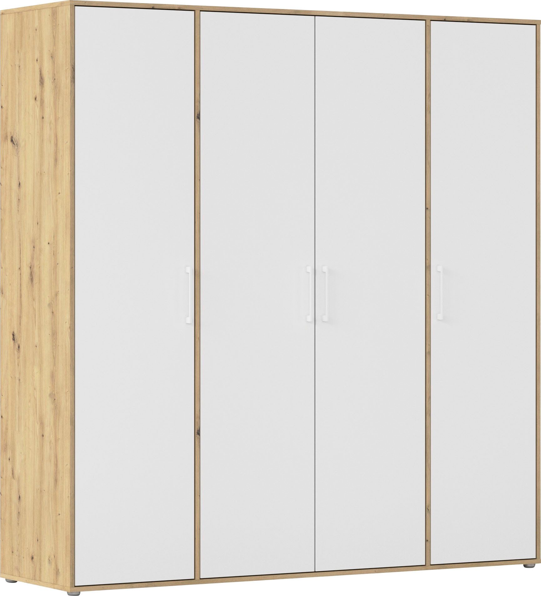 rauch Kleiderschrank VOYAGER Garderobe Wäscheschrank Schlafzimmer (in 3 verschiedenen Ausstattungen BASIC/CLASSIC/PREMIUM) mit 2 modernen Griffvarianten, viel Stauraum MADE IN GERMANY