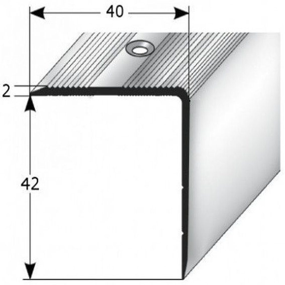 PROVISTON Treppenkantenprofil Aluminium, 40 x 42 günstig online kaufen