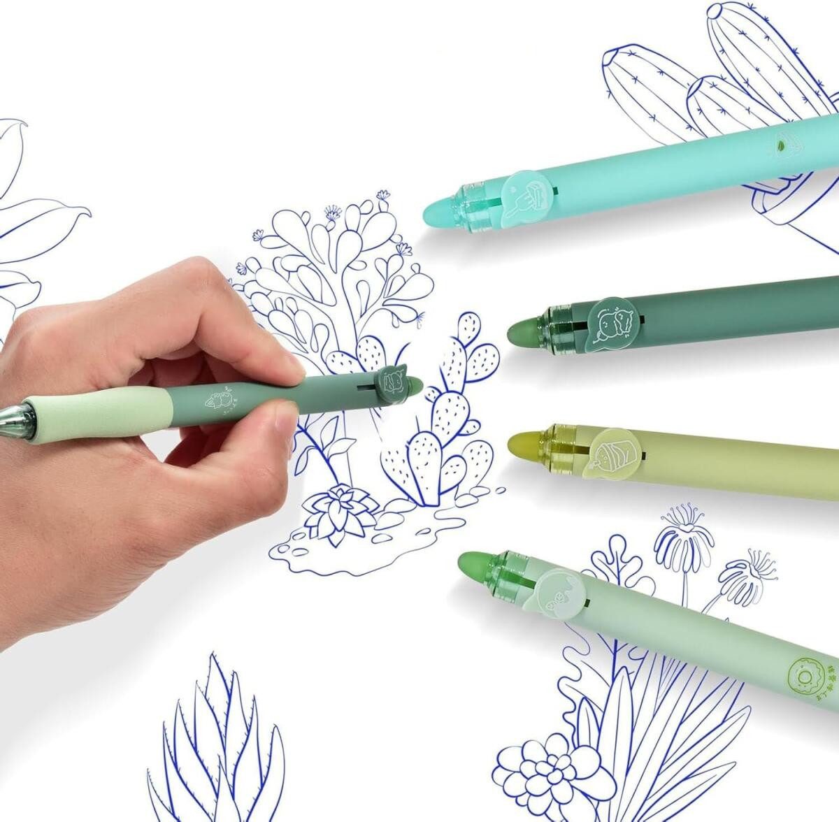 FELIXLEO Kugelschreiber Radierbarer Kugelschreiber Set 0.5mm Erasable Pen für Schule, (8-tlg)