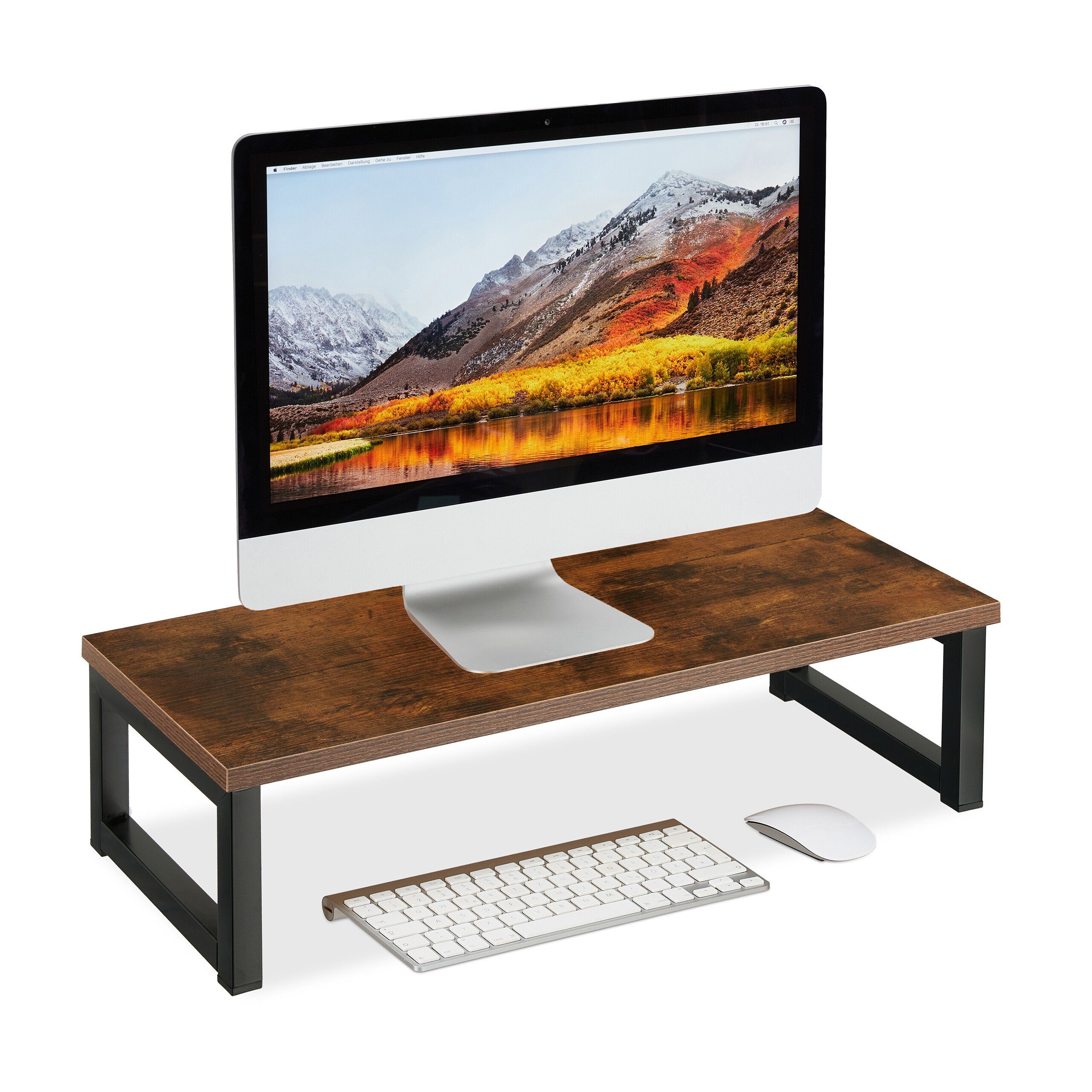 relaxdays Monitorständer im Industrial-Design, (1-tlg., XL)