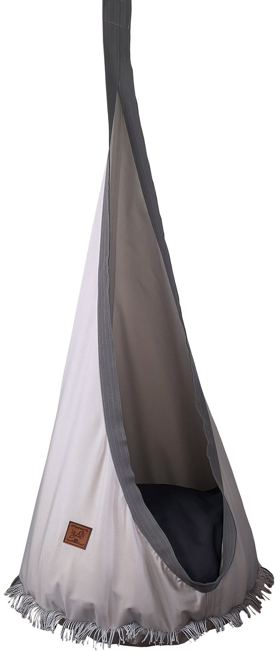 Pamek Nestschaukel Hängecocon mit Sitzkissen Hänhehöhle Kinderschaukel Hängesessel, Sitzkissen 62 cm Durchmesser.