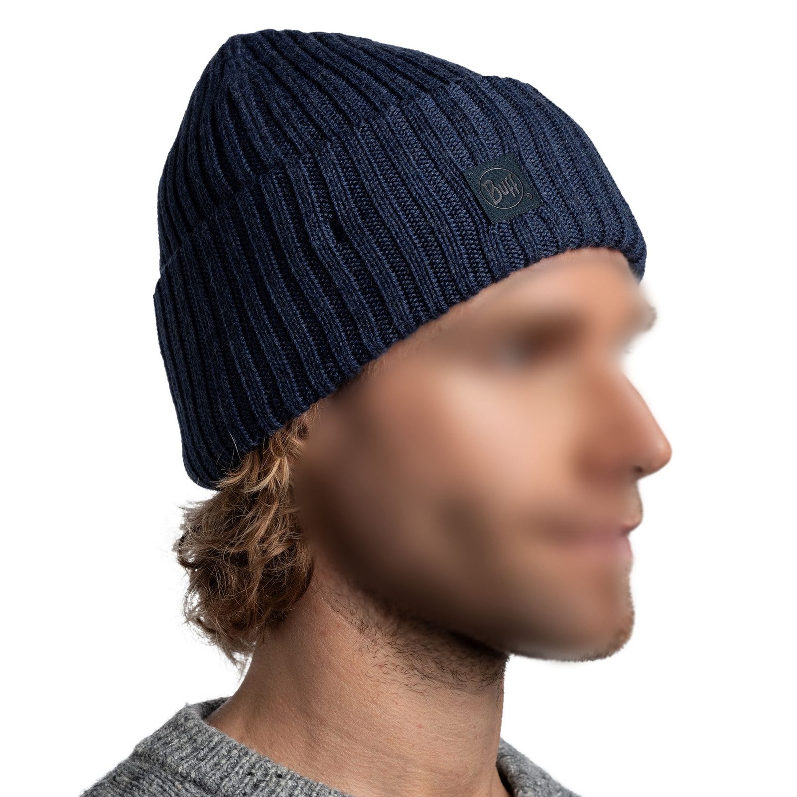 Buff Strickmütze Knitted Beanie Erviny mit breitem Umschlag