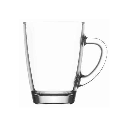 LAV Glas Gläser-Set mit Henkel 6 teilig VEG422 Teegläser 300 ml Kaffeegläser, Glas, spülmaschinenfest