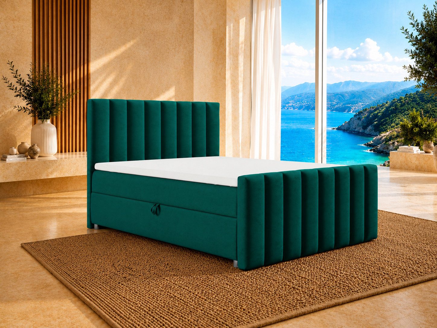 Best for Home Boxspringbett Trinity K10 mit Stauraum, Bonellmatratze & Komfort-Topper T30 (Boxspringbett-Set, 1-St., 140x200 160x200 180x200 200x200 cm), Ergonomischer Schlafkomfort, praktischer Stauraum