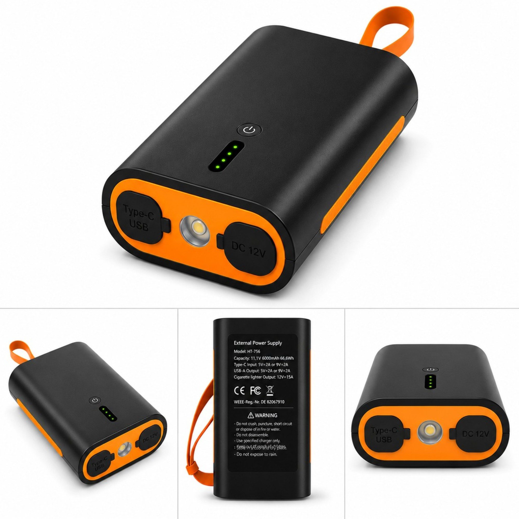 SkinStar SUP-Board SkinStar Powerbank 6000mAh Zusatz Akku elektrische 12V-Pumpen