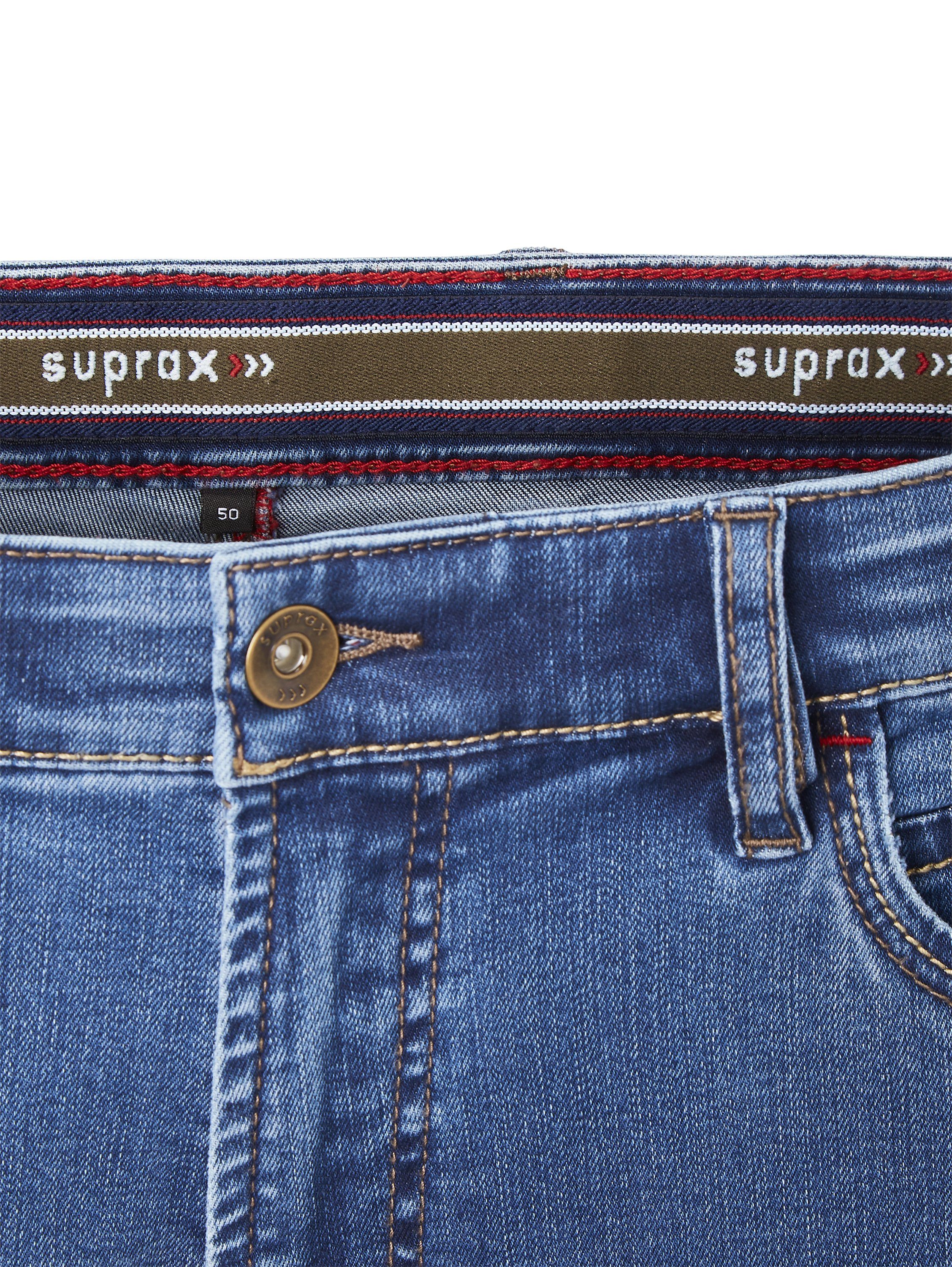 stone medium Jeans Regular-fit-Jeans und mit Sicherheitstasche Komfort-Dehnbund Suprax