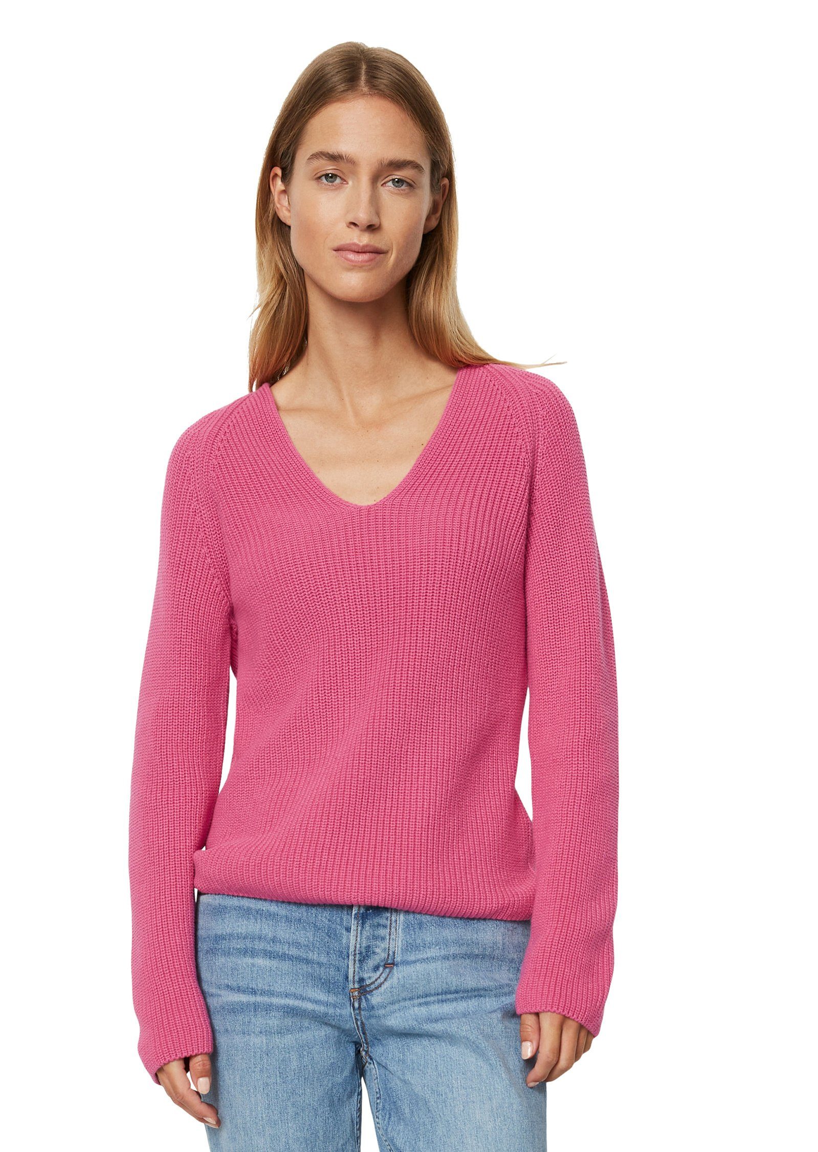 O'Polo softem rosa Marc Strickpullover Baumwoll-Garn aus