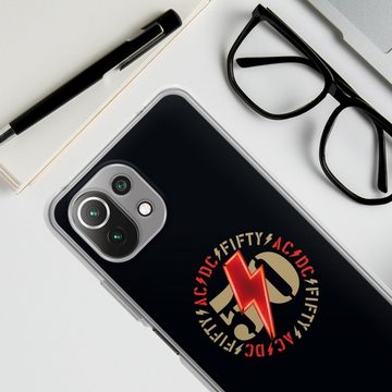 DeinDesign Handyhülle ACDC 50 Jahre POWER UP POWER UP EMBLEM ACDC, Xiaomi Mi 11 Lite 5G Silikon Hülle Bumper Case Handy Schutzhülle