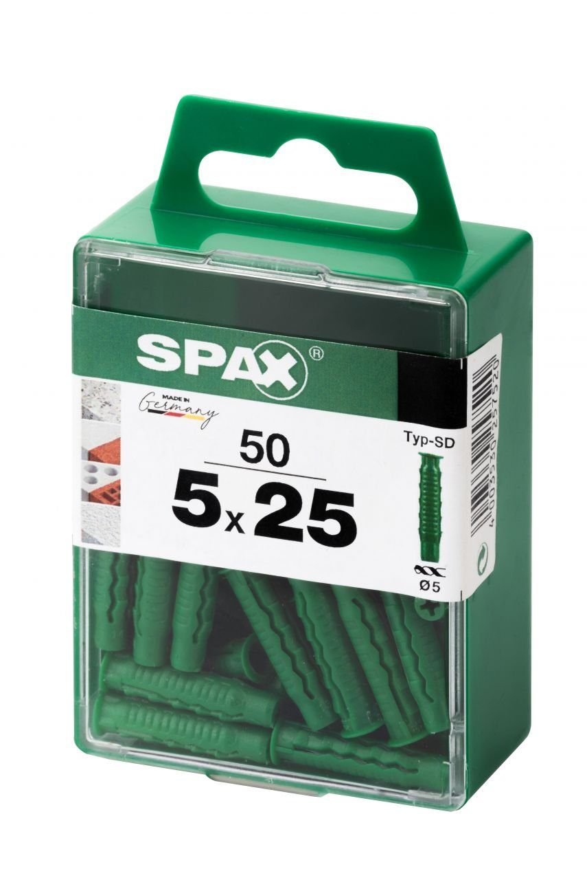 Stück und 25 x SPAX Dübel-Set - 5.0 50 Spreizdübel Schrauben- Spax mm