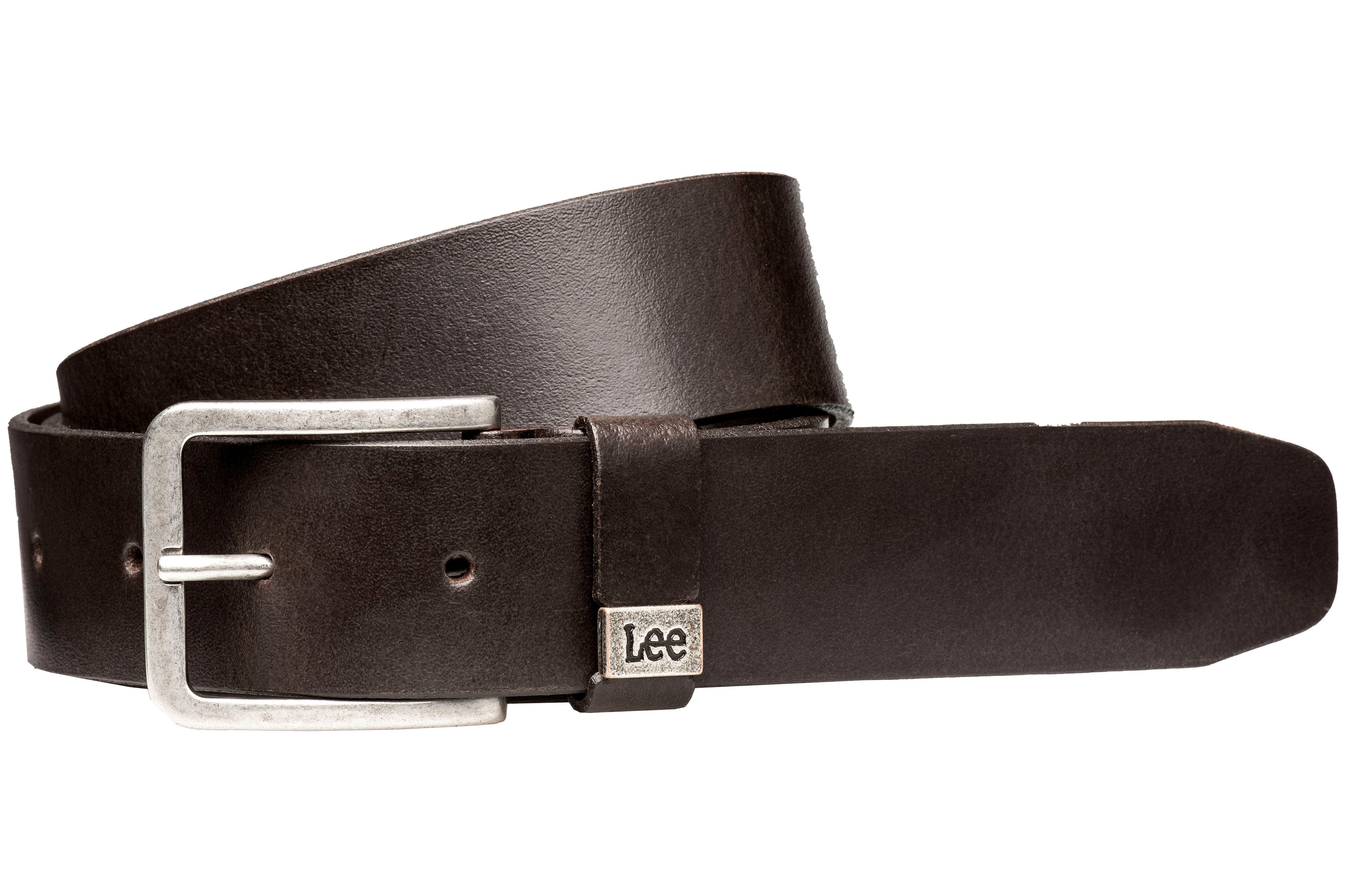 Lee® Ledergürtel SMALL LOGO dark brown | Gürtel