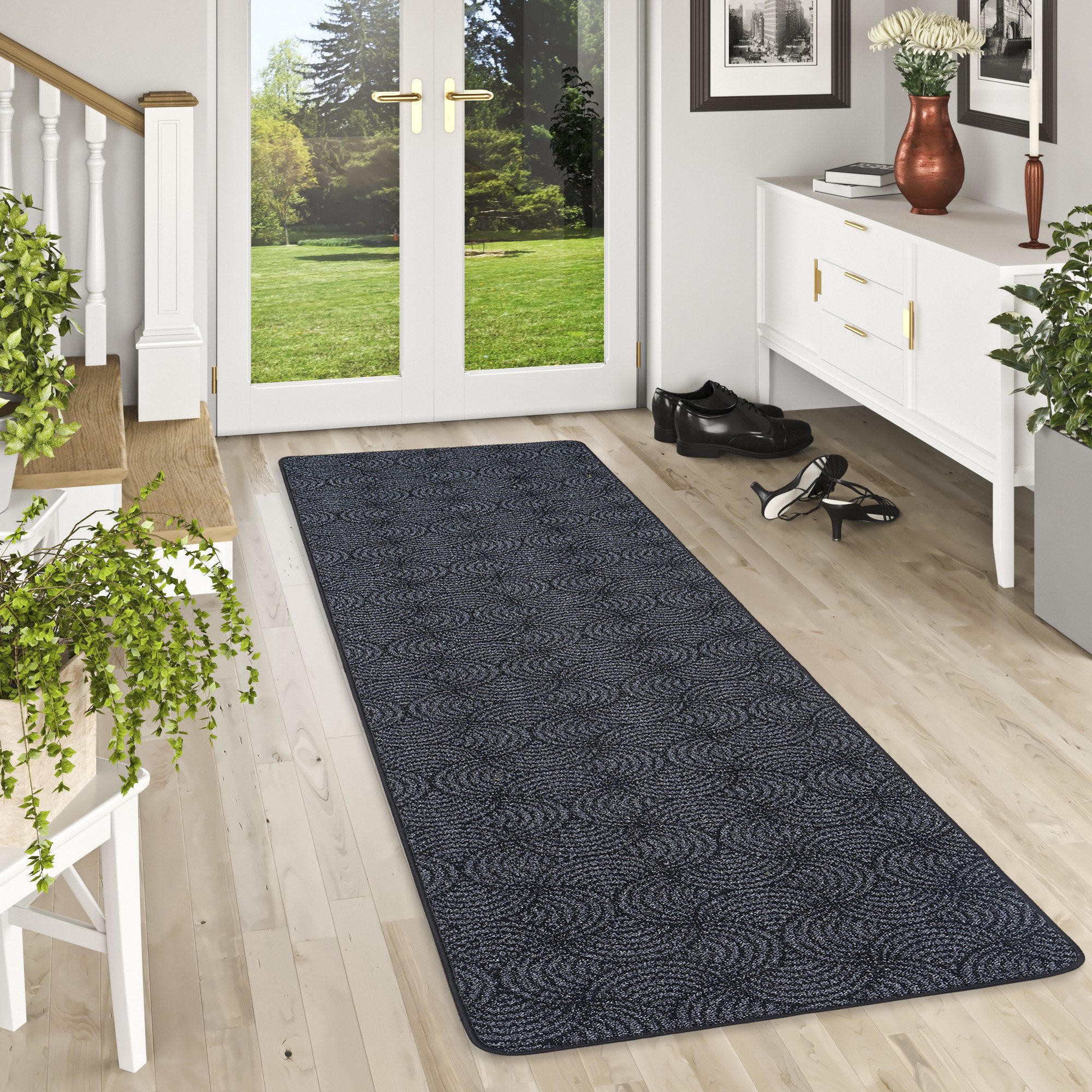 Snapstyle Läufer Läufer Feinschlinge Designer Teppich Circle, Rechteckig, H günstig online kaufen