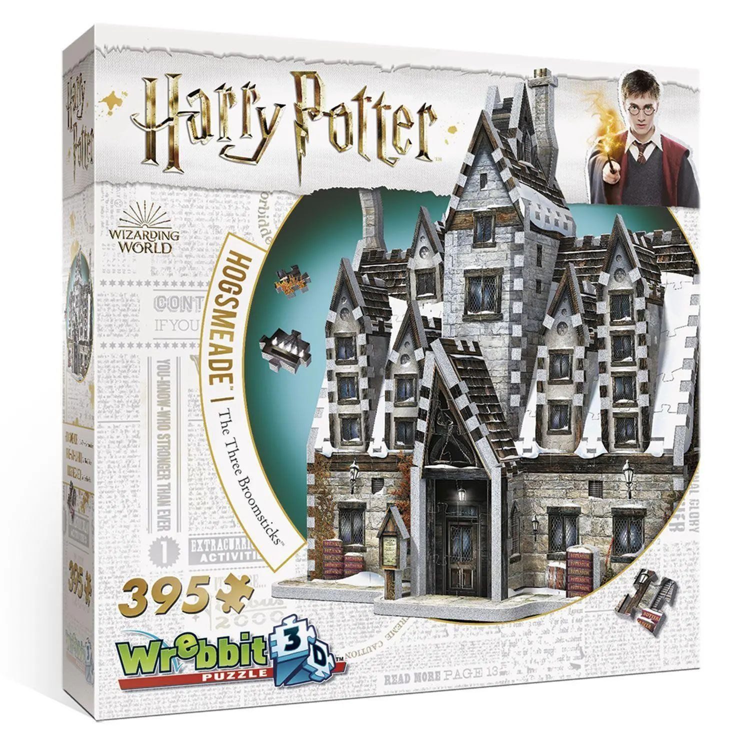 JH-Products Puzzle Hogsmeade Gasthaus Die drei Besen Harry Potter. 3D-PUZZLE (395 Teile), 395 Puzzleteile