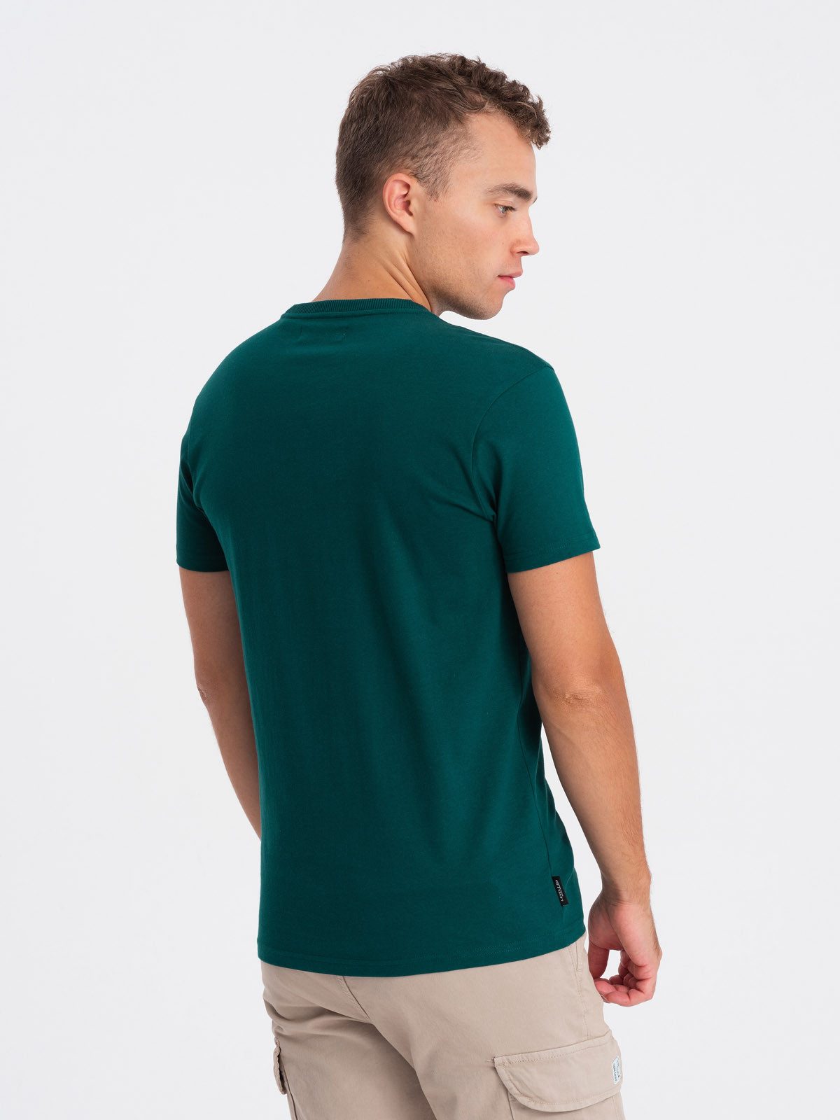 OMBRE T-Shirt Herren-T-Shirt aus Baumwolle mit Brusttasche
