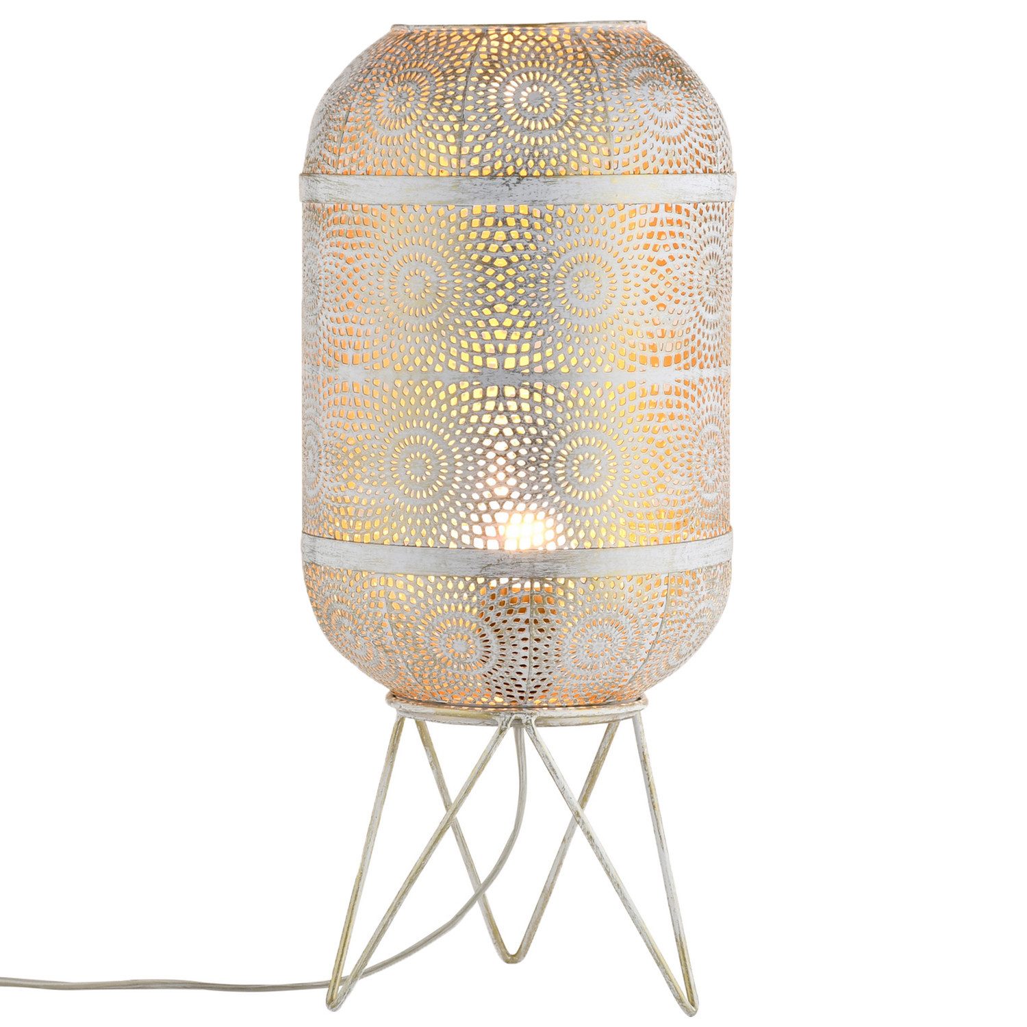 Nachttischlampe Orientalische Deko Stehlampe Tischlampe Leuchte Lampe Sankos Weiss