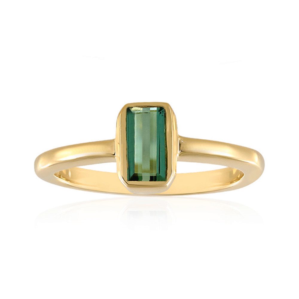 Cavill Solitärring Cavill Sterling Silber Ring, 0,40 ct grüner Turmalin, vergoldet (1-tlg)