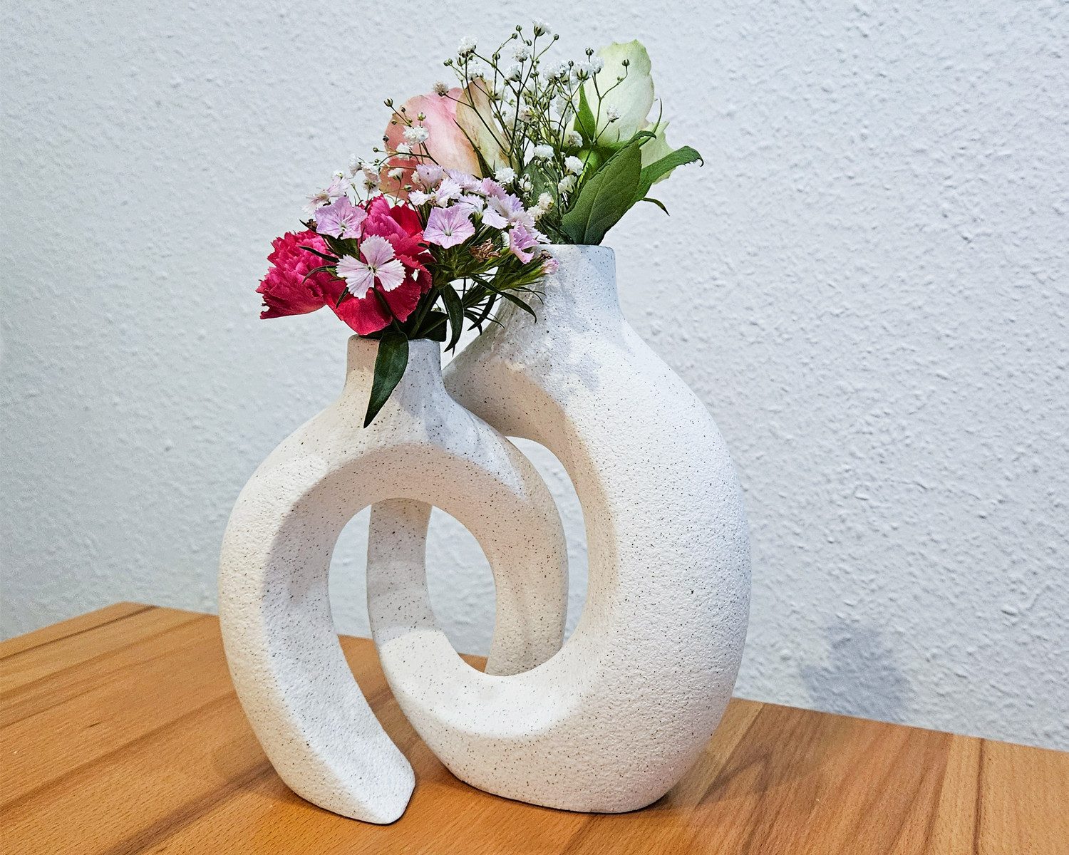 Yudu Tischvase 2-teiliges Vasen Set Blumenvase Dekovase Vase Romantik Desig günstig online kaufen