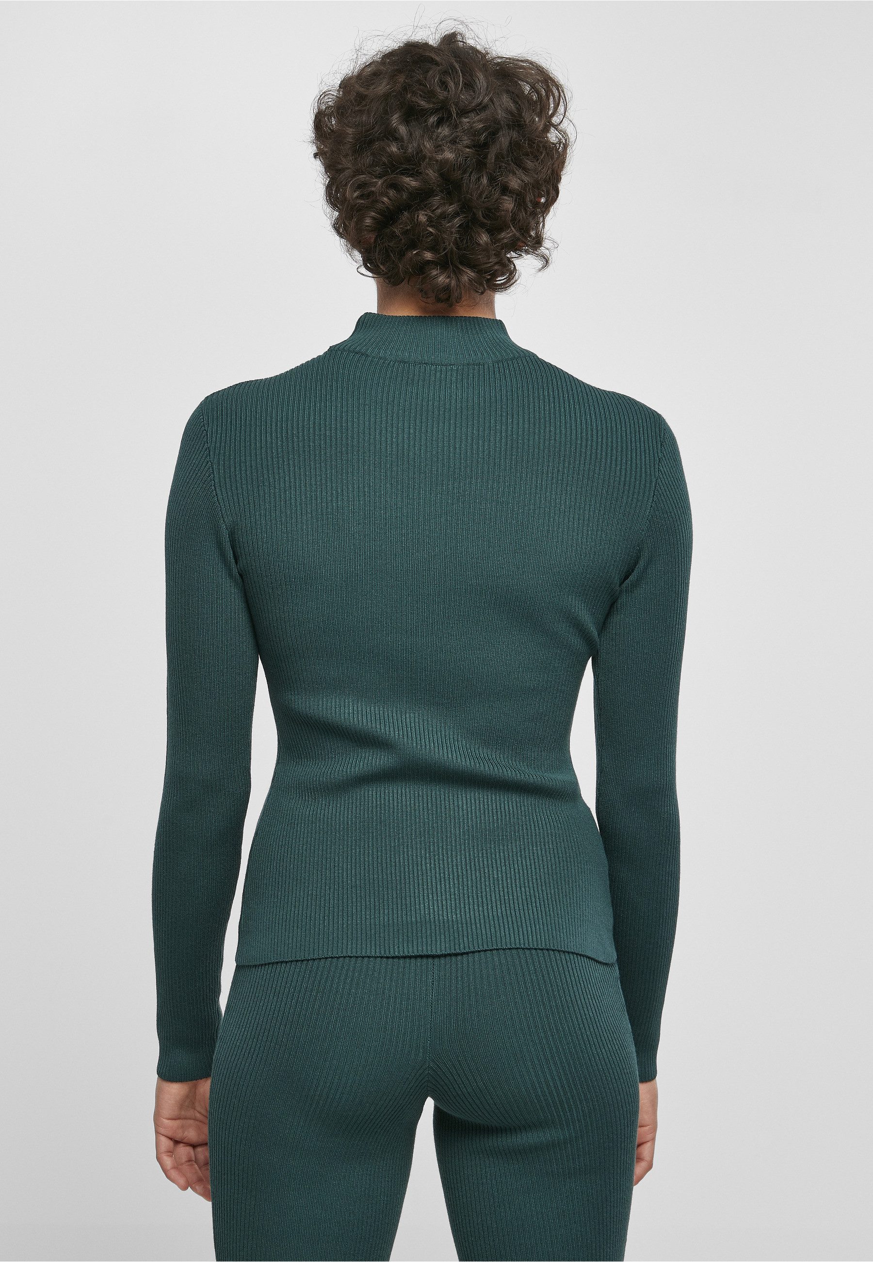 URBAN CLASSICS Longsweatshirt Urban Classics Damen Ladies Rib Knit Turtelneck Sweater (1-tlg)