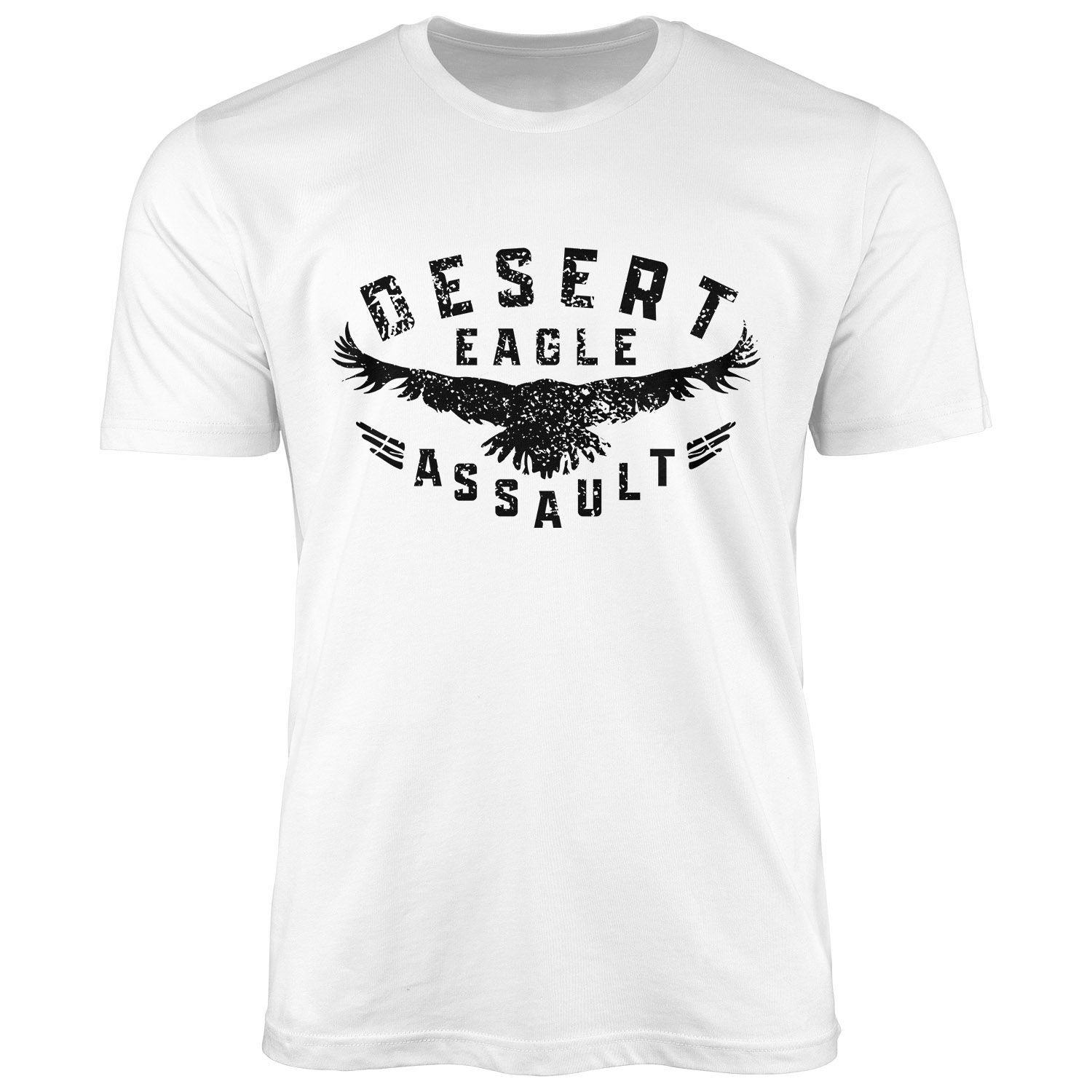 Neverless Print-Shirt Herren T-Shirt Adler Aufschrift Desert Eagle Assault Printshirt Fashion Streetstyle Neverless® mit Print – Bild 3 von 5