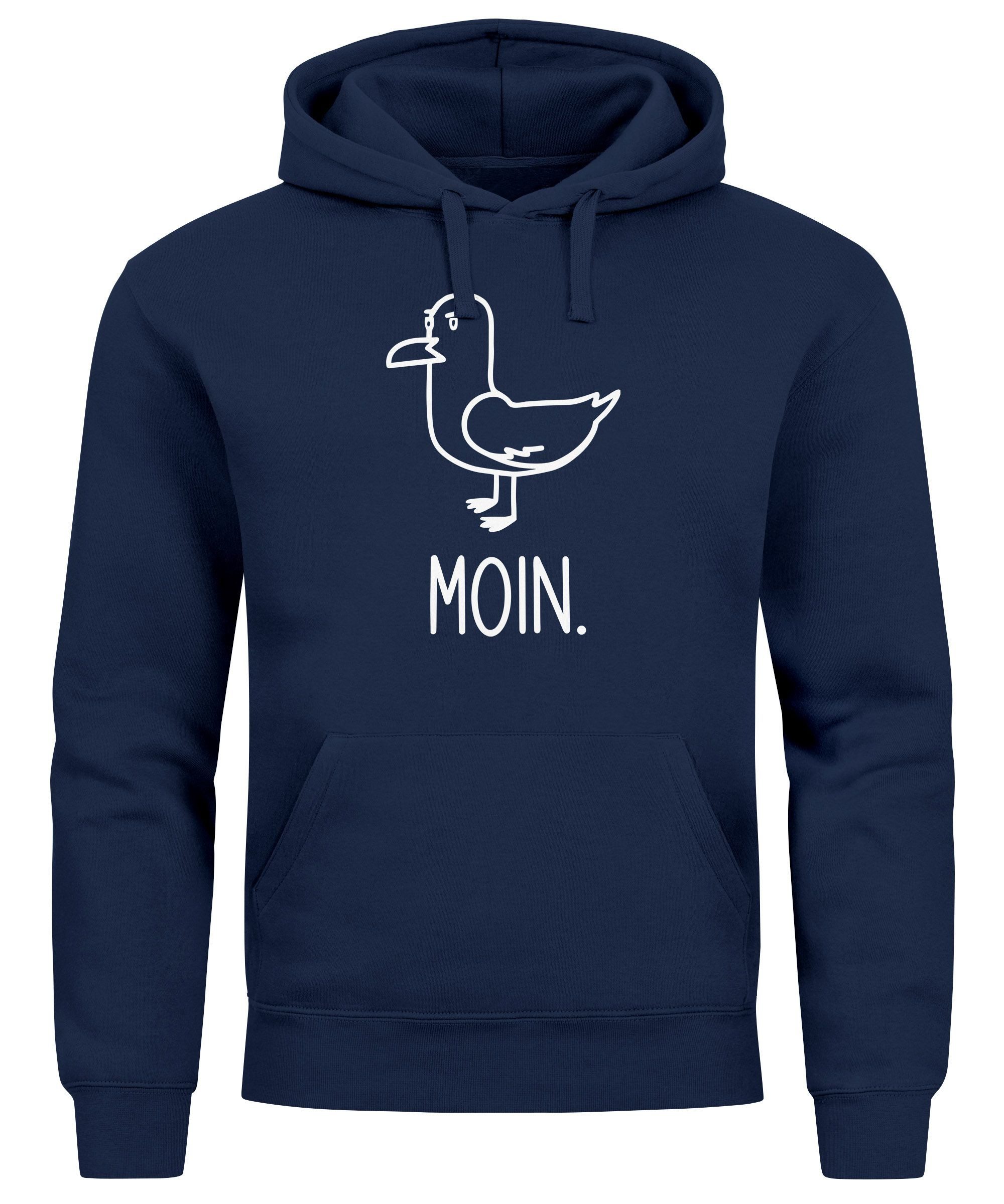 MoonWorks Hoodie Hoodie Herren Frontprint Moin Möwe Geschenk für Nordlichte günstig online kaufen