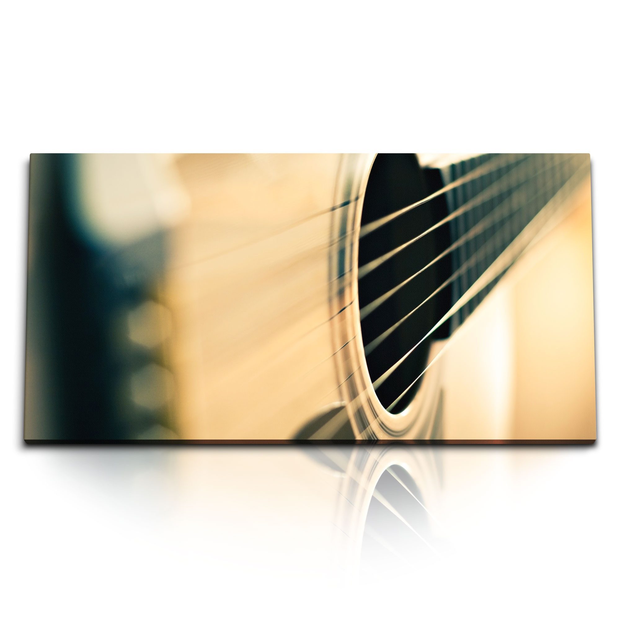 Leinwandbild Kunstdruck Bilder 120x60cm Gitarre Kunstvoll Klassisch Musik Fotokunst