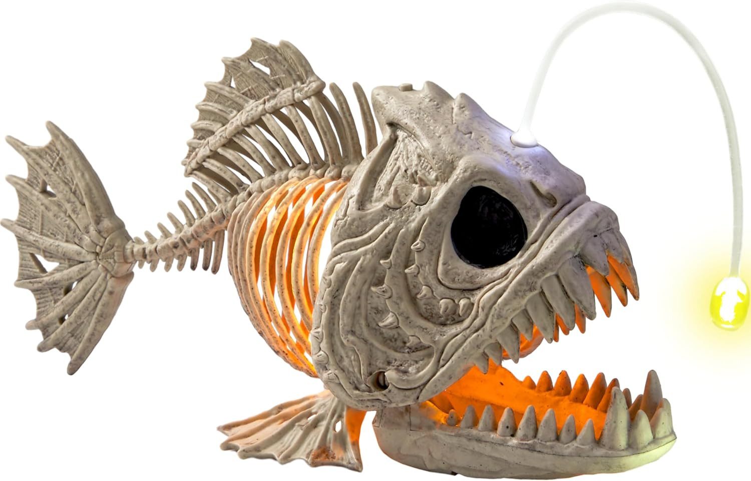 JOYIN Dekoobjekt JOYIN 25,9cm Skelettfisch mit LED-Auge, Halloween Deko