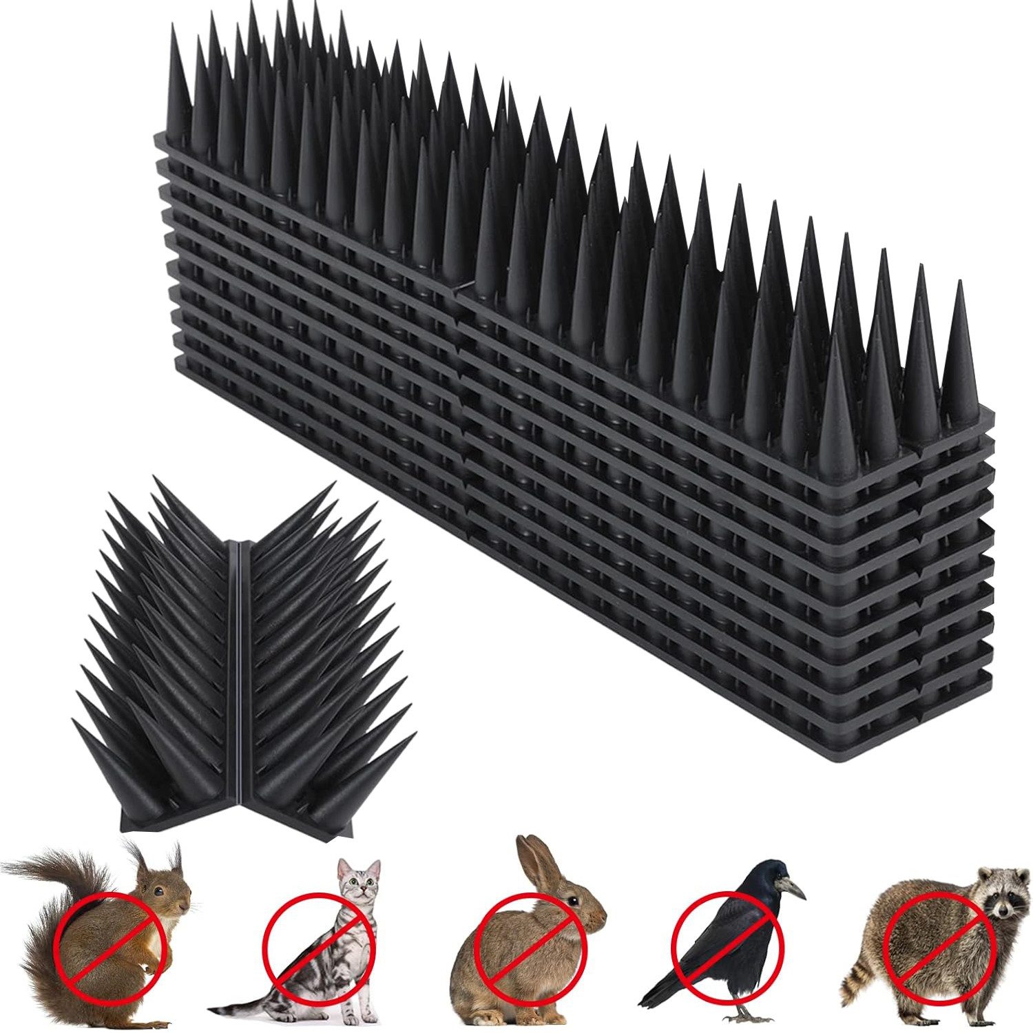 Refined Living Taubenspikes 10 Stück Taubenabwehr Spikes 30cm Vogelabwehr Kunststoff Taubenspikes, Vogel-Schreck Katzenschreck Taubenschreck Zaun Spikes, Vogelschutz, Vogelschreck für Garten, Balkon, Außenzaun und Dach, Fensterbank