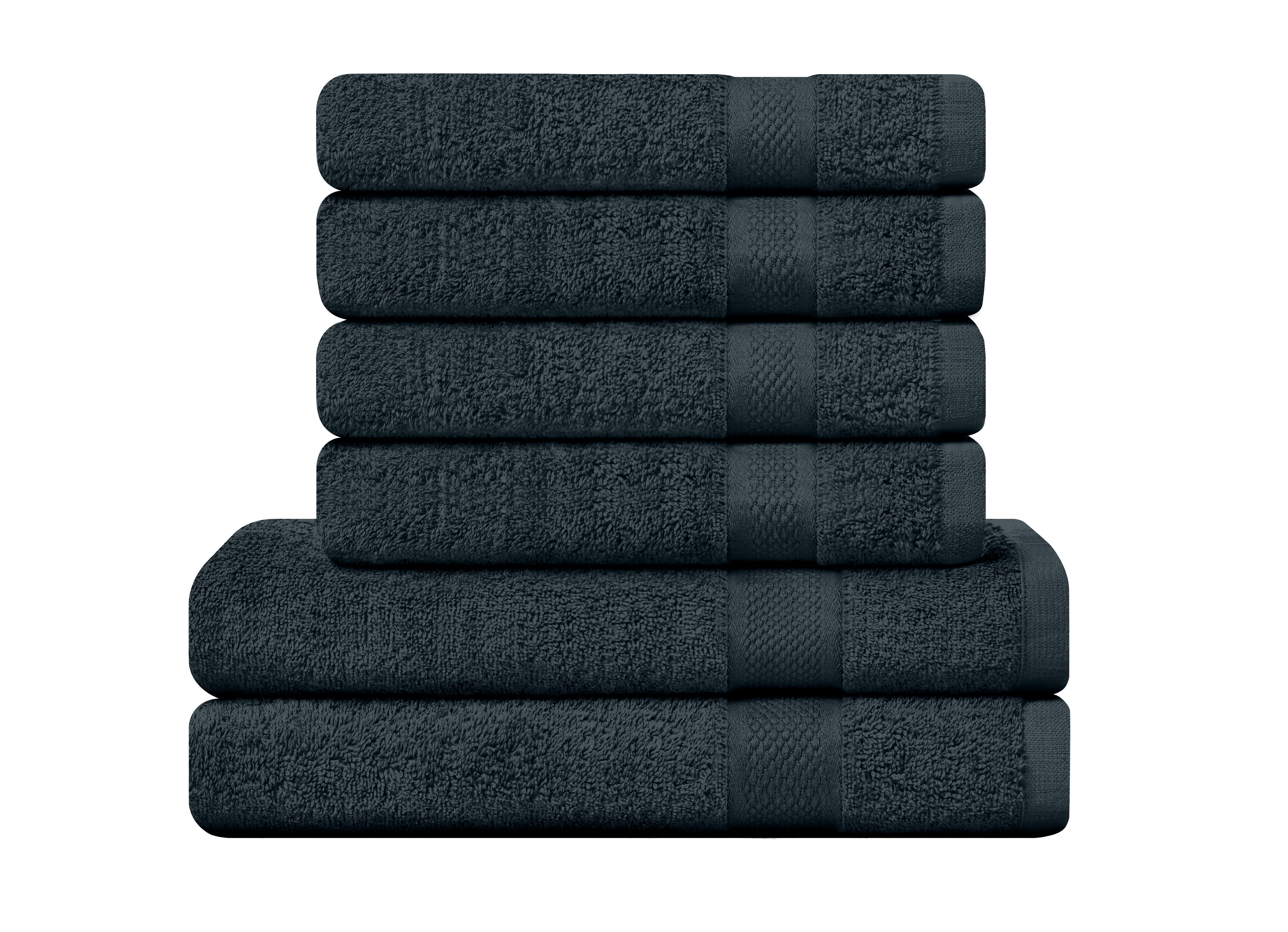 Camry Handtuch Set Badetücher 70x140 cm und Handtücher 50x100 cm - weich & saugstark, dick, mit schöner Rundum-Bordüre