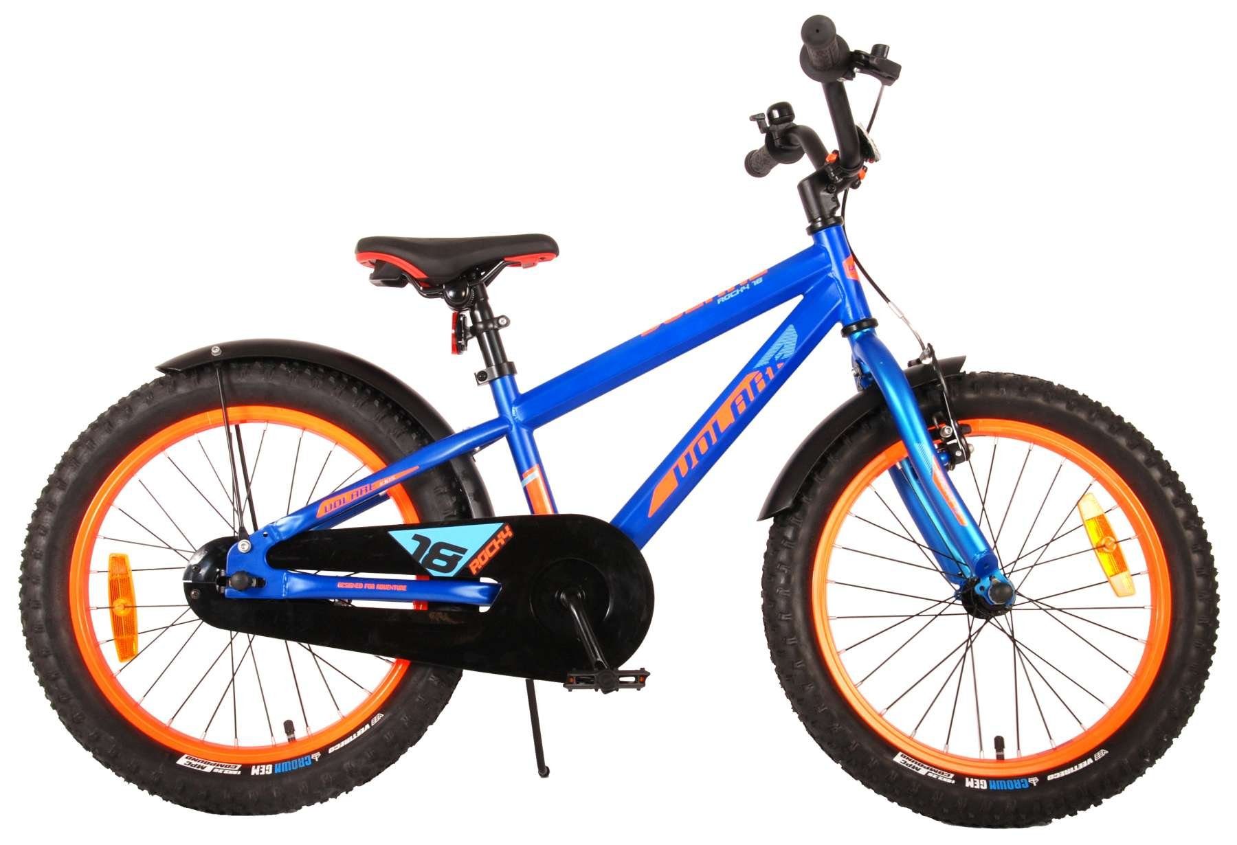 LeNoSa Kinderfahrrad Volare Adventure 18 Zoll Blau - Prime Collection -  Fahrrad für Jungen Alter 4 - 7 Jahre, 1 Gang