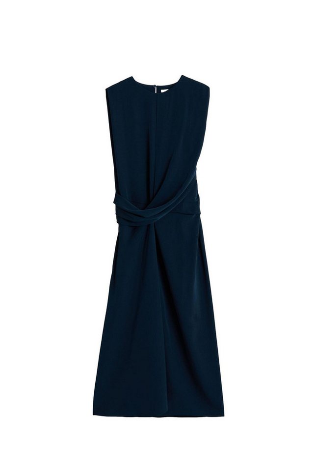 Bhoem Midikleid BHOEM Ärmelloses Midikleid aus drapiertem Satin (1-tlg)