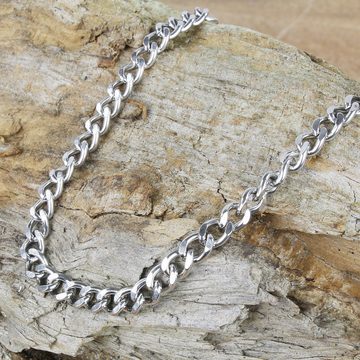 KARMA Statementkette Herrenkette Silberkette Edelstahl silber 60 cm (Herrenschmuck Männerschmuck), Halskette Herren massiv