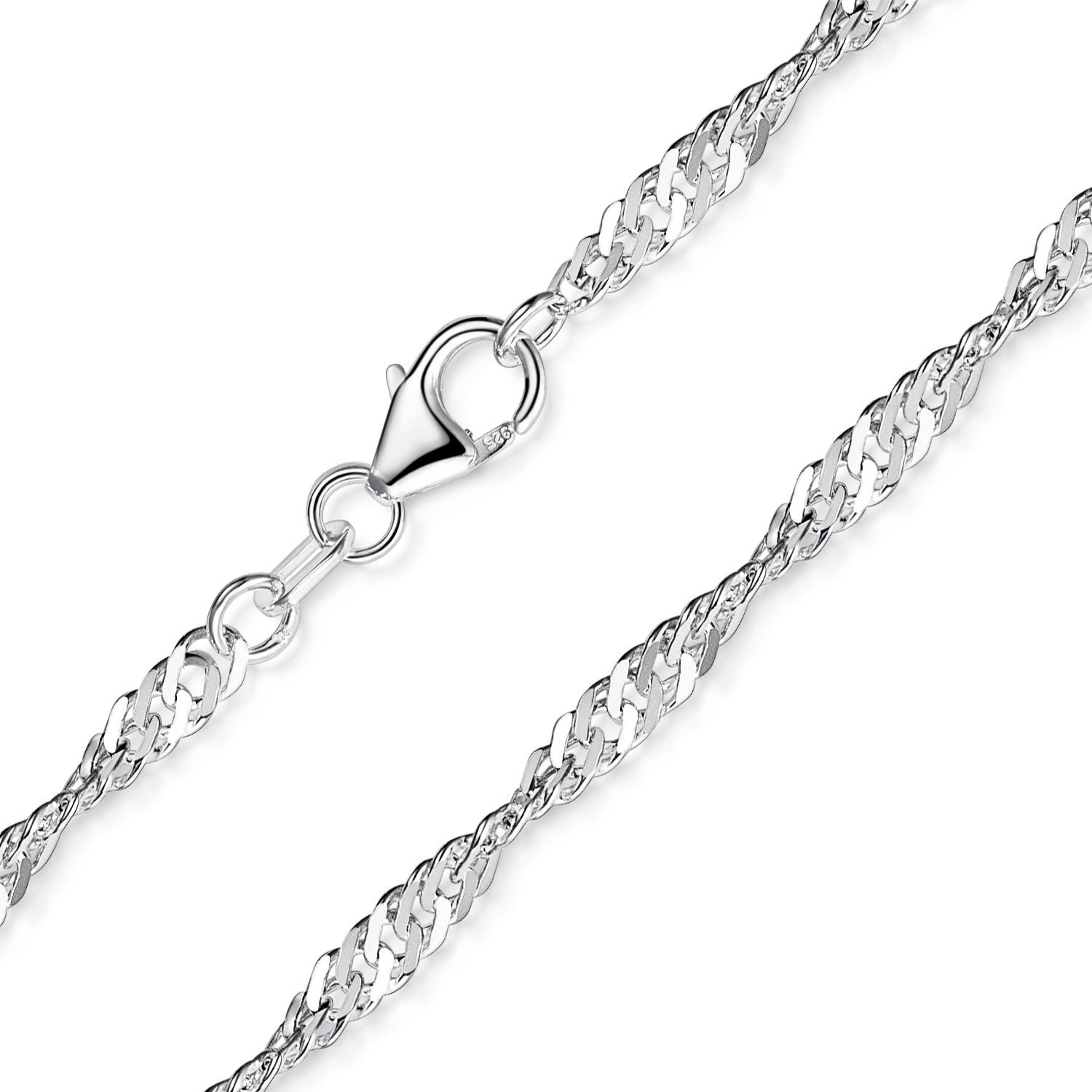 Materia Silberkette Damen Singapurkette glänzend K95, günstig online kaufen