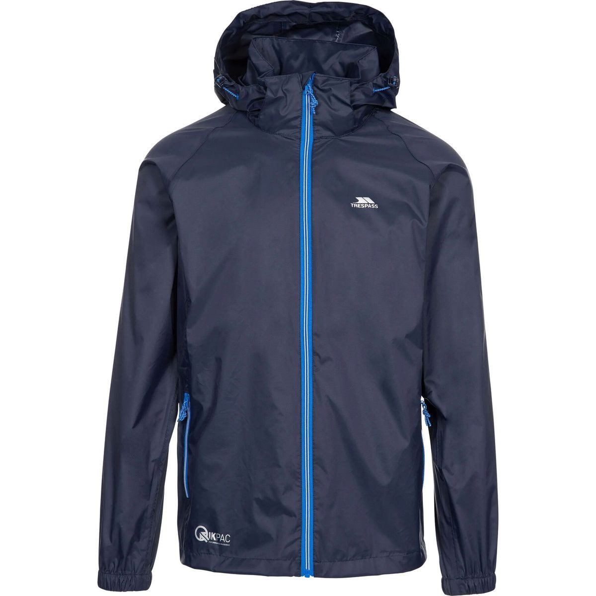 Trespass Hardshelljacke Qikpac X - Unisex Packaway Jacket Leichte, wasserdichte Jacke mit Packaway-Funktion, ideal für